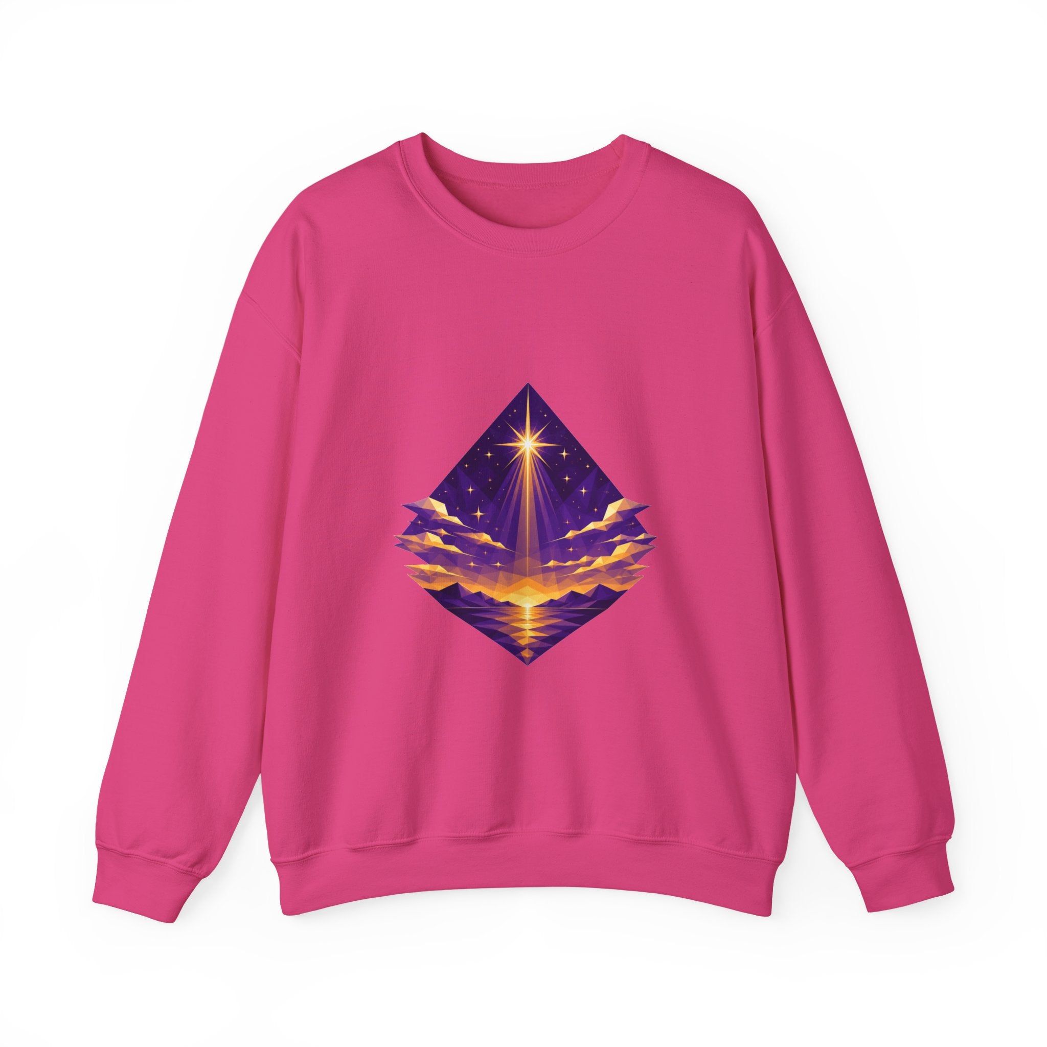 Matching Couple Sweatshirt - Evening & Morning Star Matching Couple Premium Fleece Sweatshirt Geometric Art His Hers Love Gift - Design A