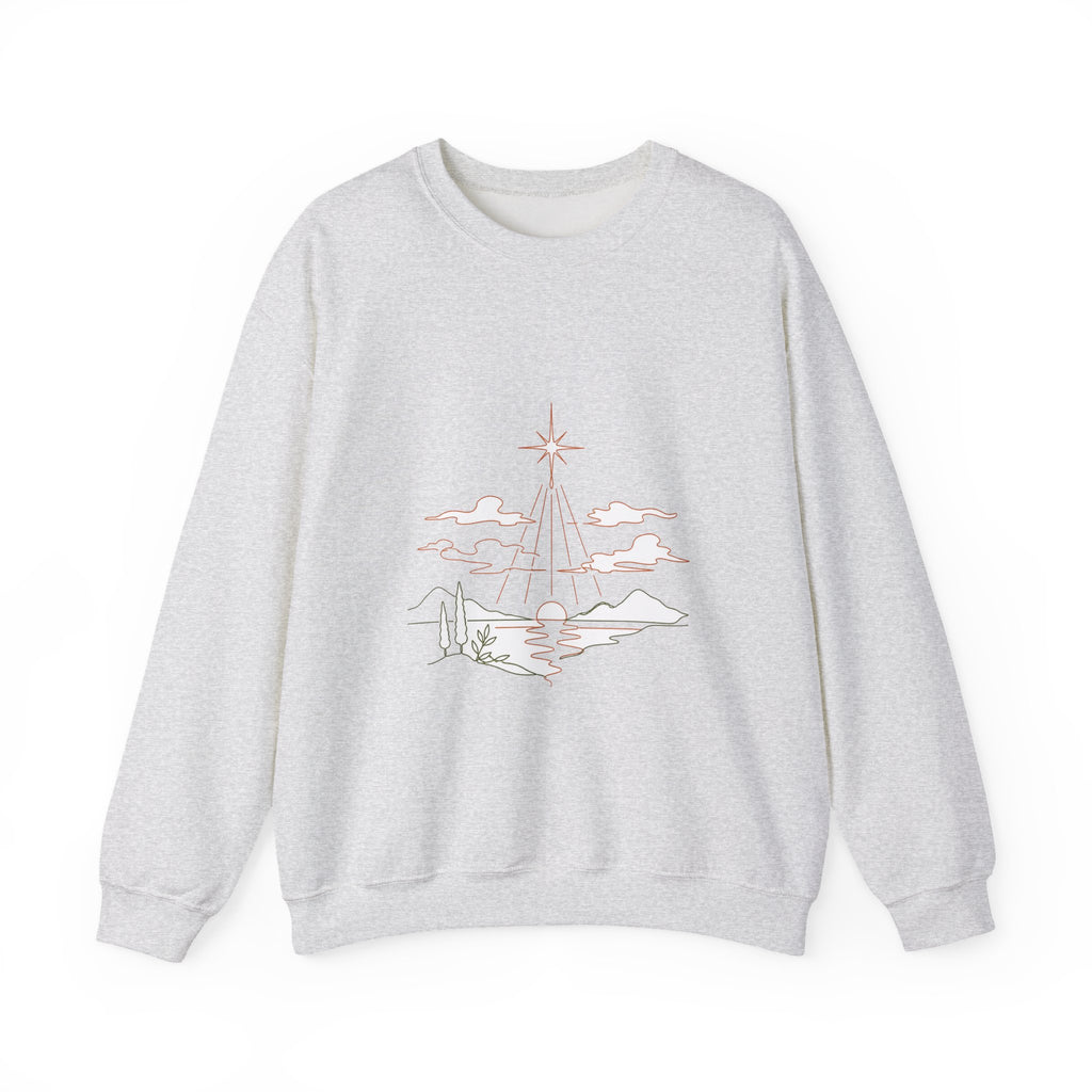 Matching Couple Sweatshirt - Evening & Morning Star Matching Couple Premium Fleece Sweatshirt Minimalist Art His Hers Christmas Gift - Design A
