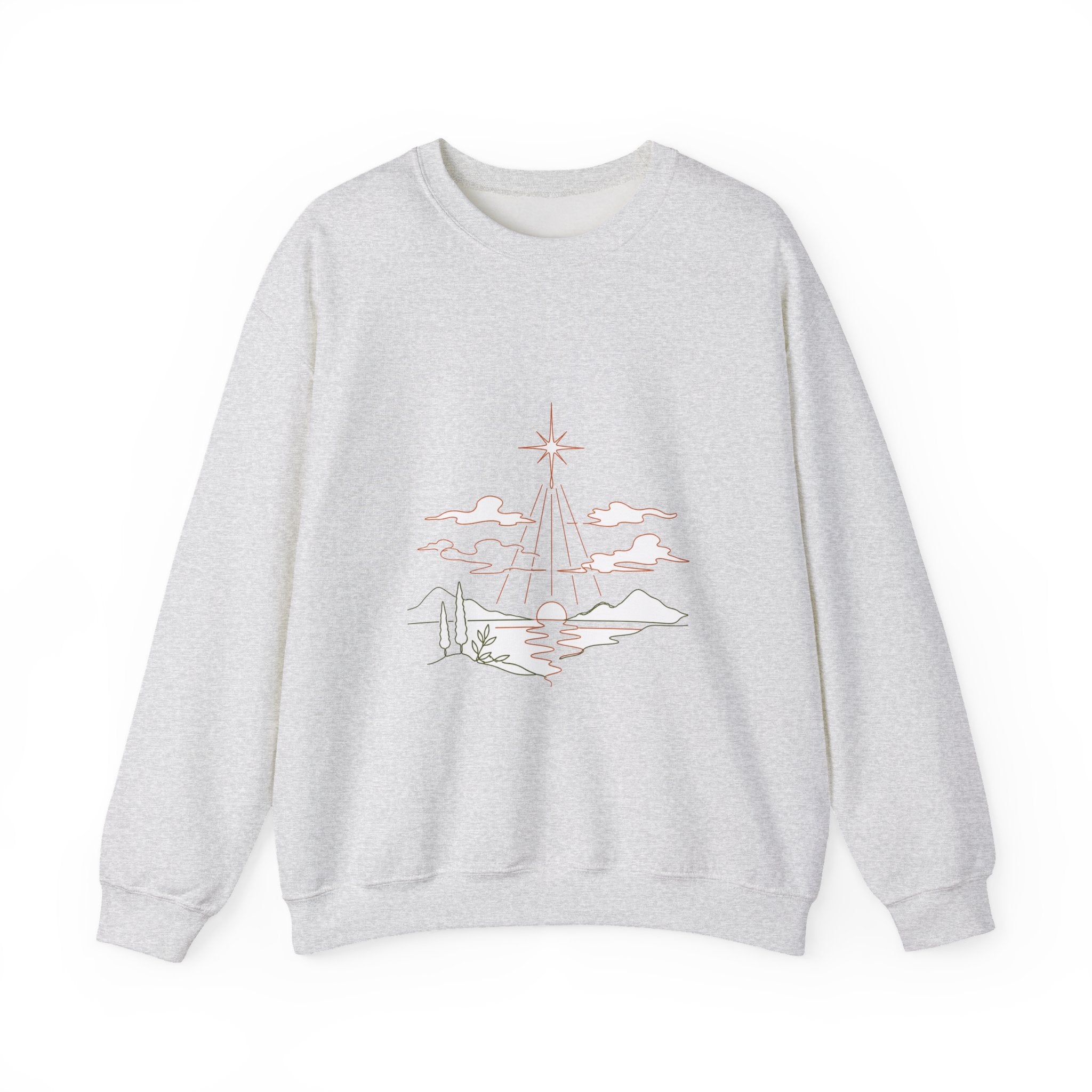 Matching Couple Sweatshirt - Evening & Morning Star Matching Couple Premium Fleece Sweatshirt Minimalist Art His Hers Christmas Gift - Design A