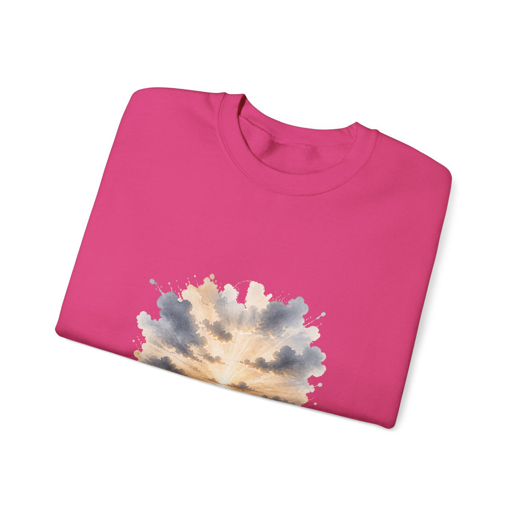 Matching Couple Sweatshirt - Sunrise & Sunset Matching Couple Premium Fleece Sweatshirt Watercolor Art His Hers Birthday Gift - Design A
