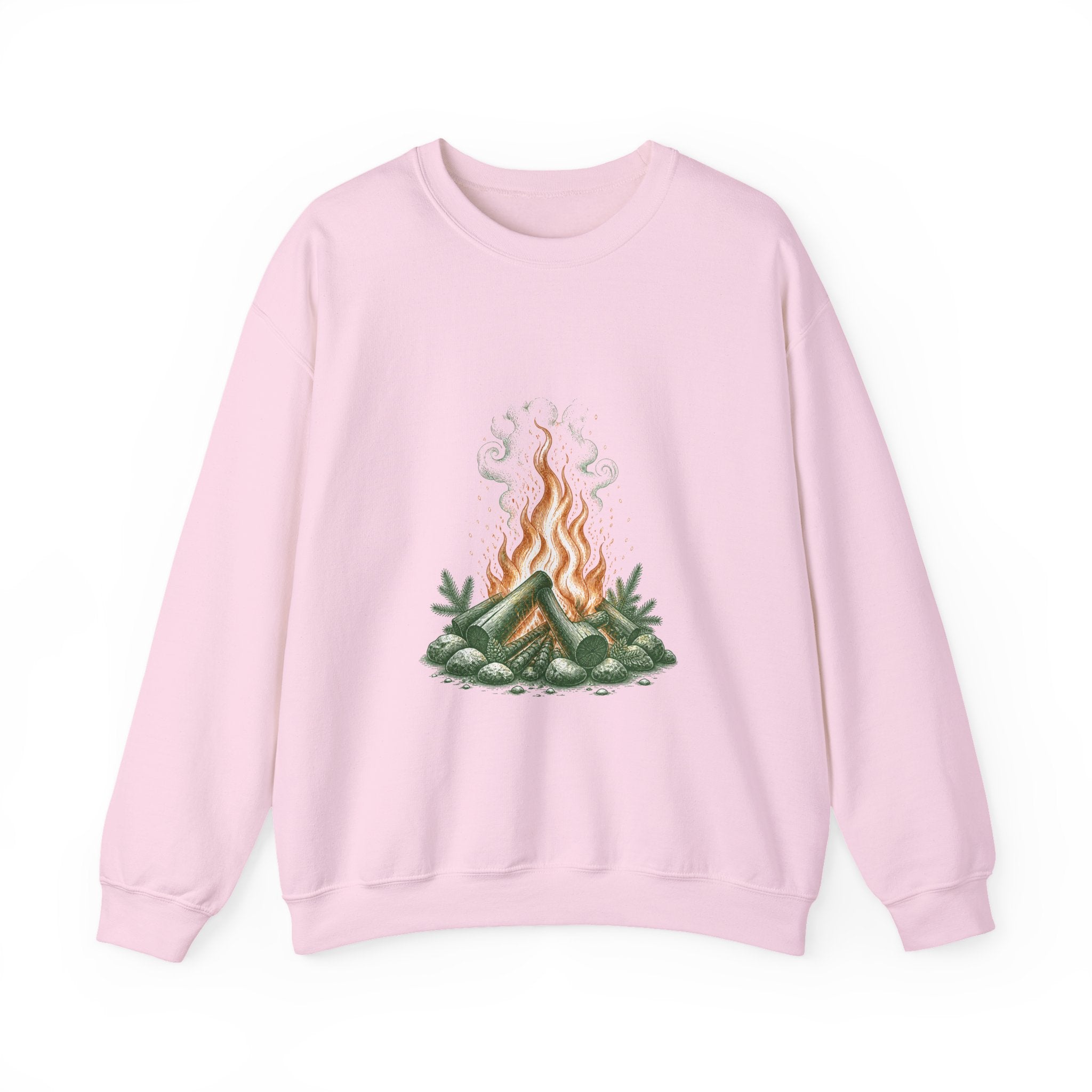 Matching Couple Sweatshirt - Wildfire & Waterfall Matching Couple Comfort Colors Crew Vintage Art His Hers Honeymoon Gift - Design A