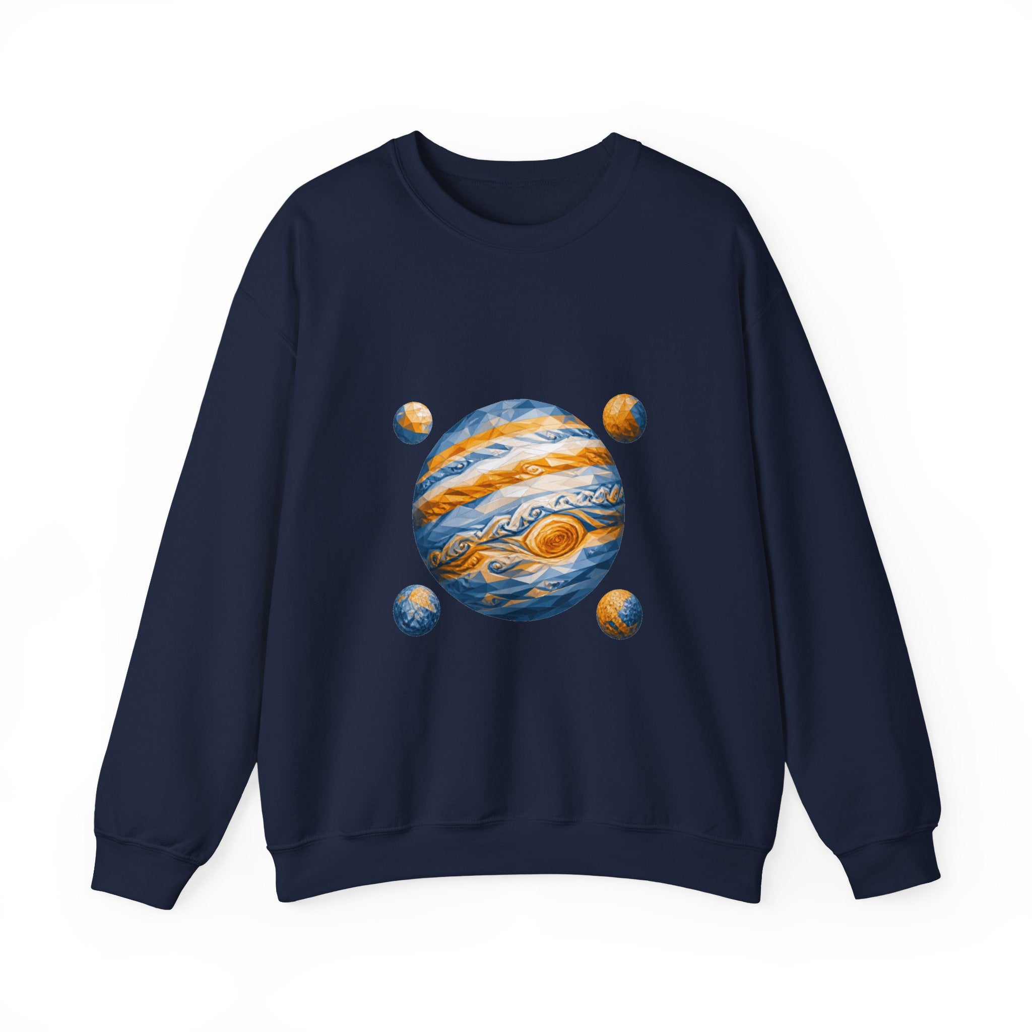 Matching Couple Sweatshirt - Saturn & Jupiter Matching Couple Comfort Colors Crew Geometric Art His Hers Love Gift - Design B