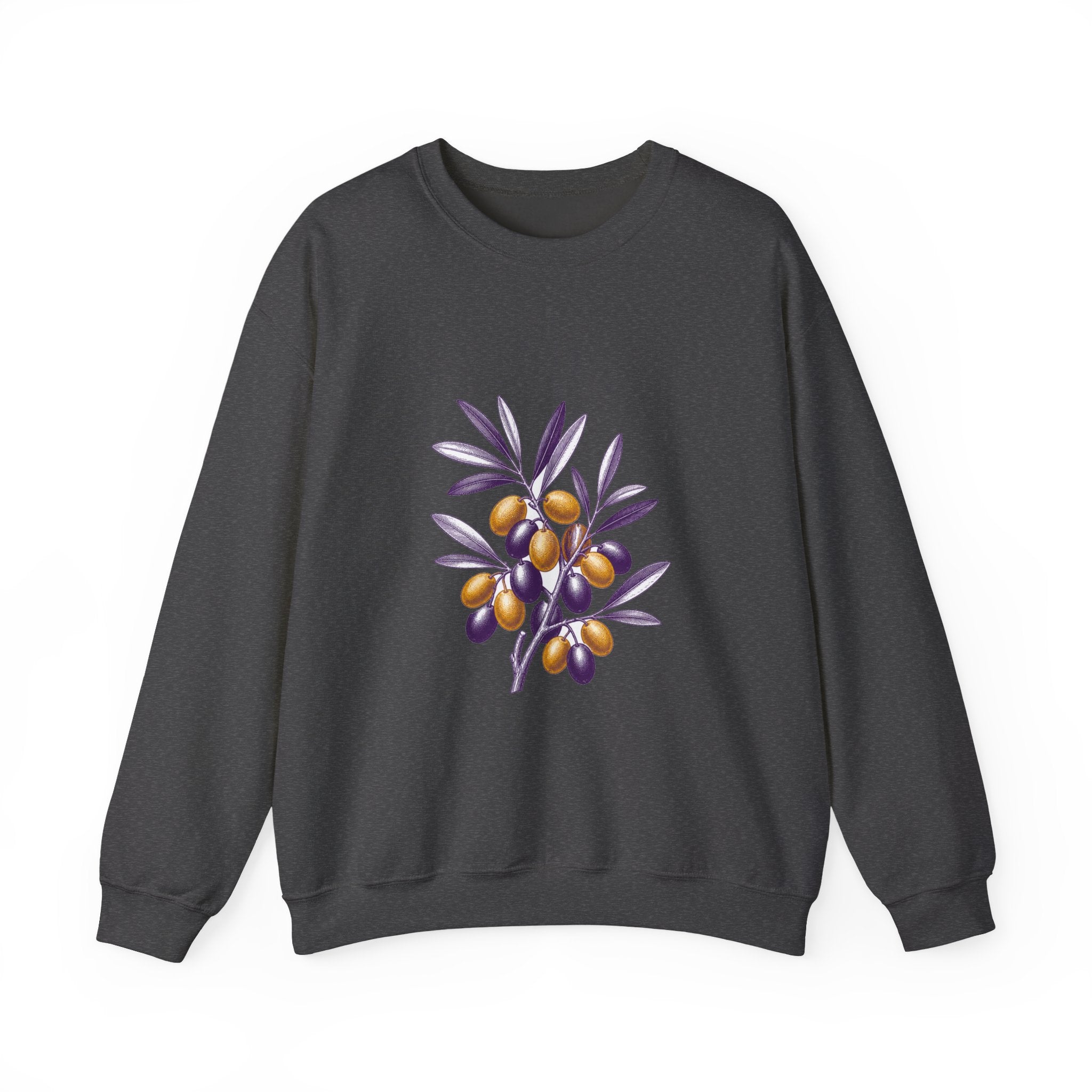 Matching Couple Sweatshirt - Olive Branch & Fig Matching Couple Premium Fleece Sweatshirt Vintage Art His Hers Honeymoon Gift - Design A
