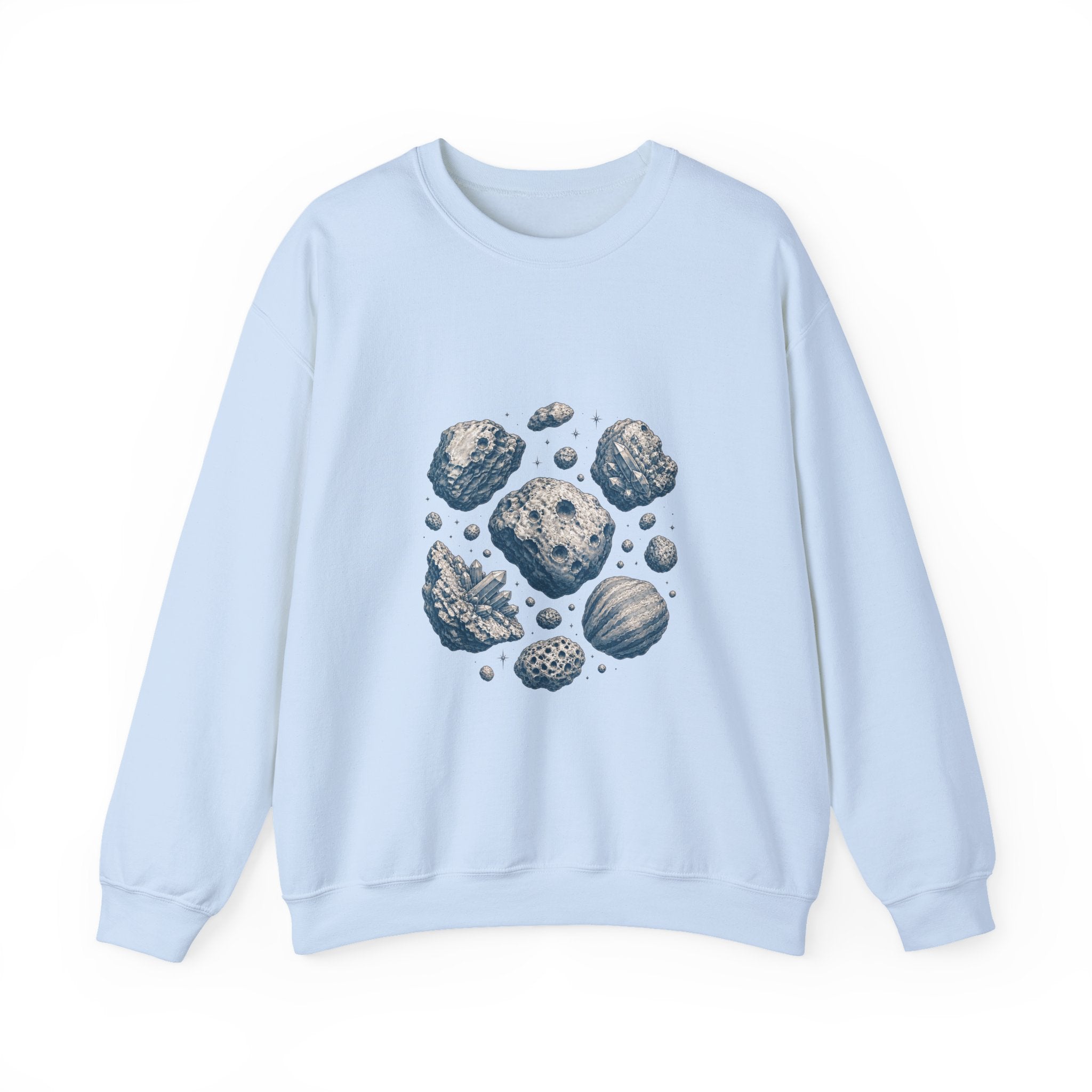 Matching Couple Sweatshirt - Comet & Asteroid Matching Couple Premium Fleece Sweatshirt Vintage Art His Hers Honeymoon Gift - Design B