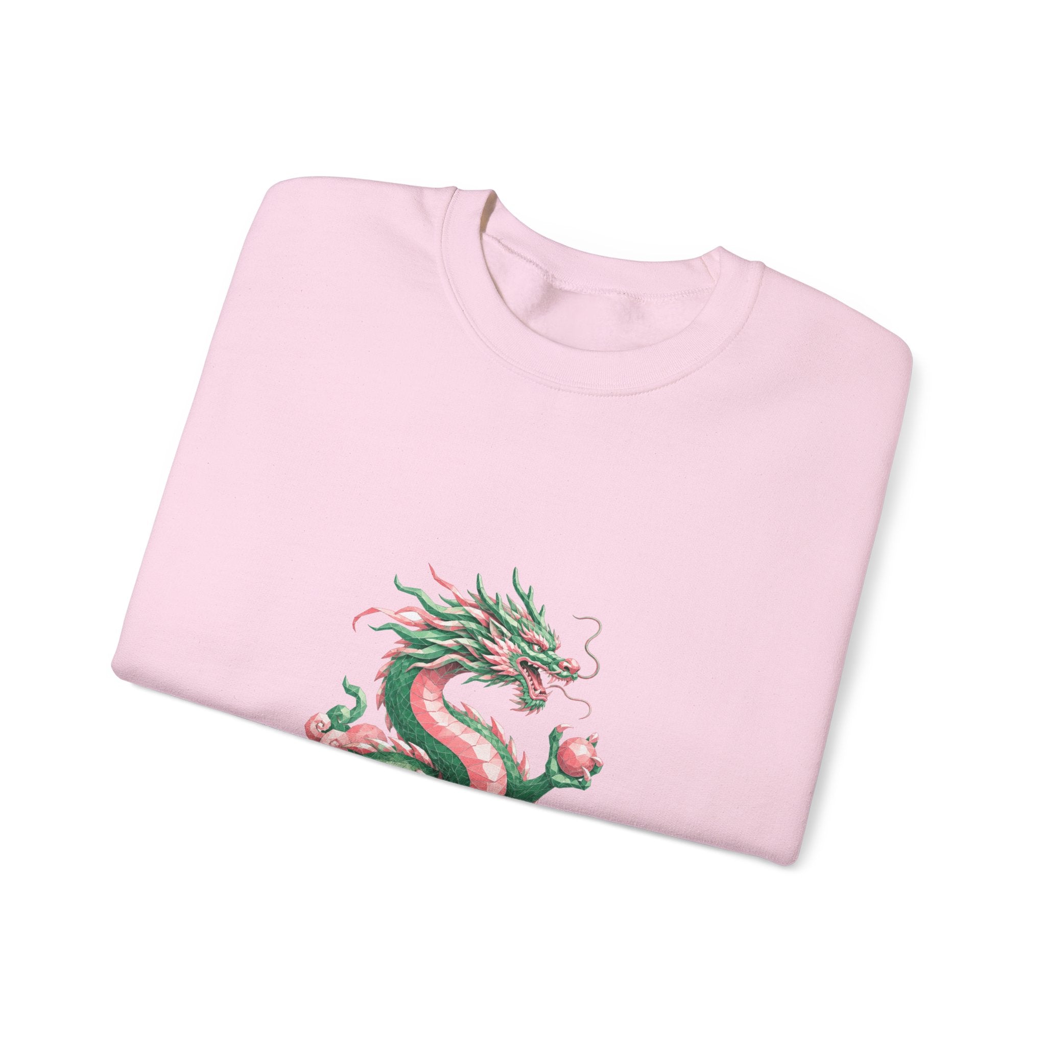 Matching Couple Sweatshirt - Dragon & Phoenix Matching Couple Premium Fleece Sweatshirt Geometric Art His Hers Love Gift - Design A