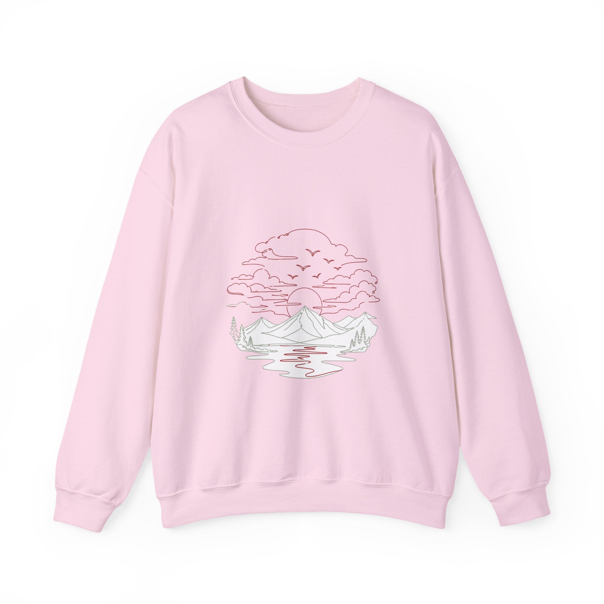 Matching Couple Sweatshirt - Sunrise & Sunset Matching Couple Comfort Colors Crew Minimalist Art His Hers Christmas Gift - Design B