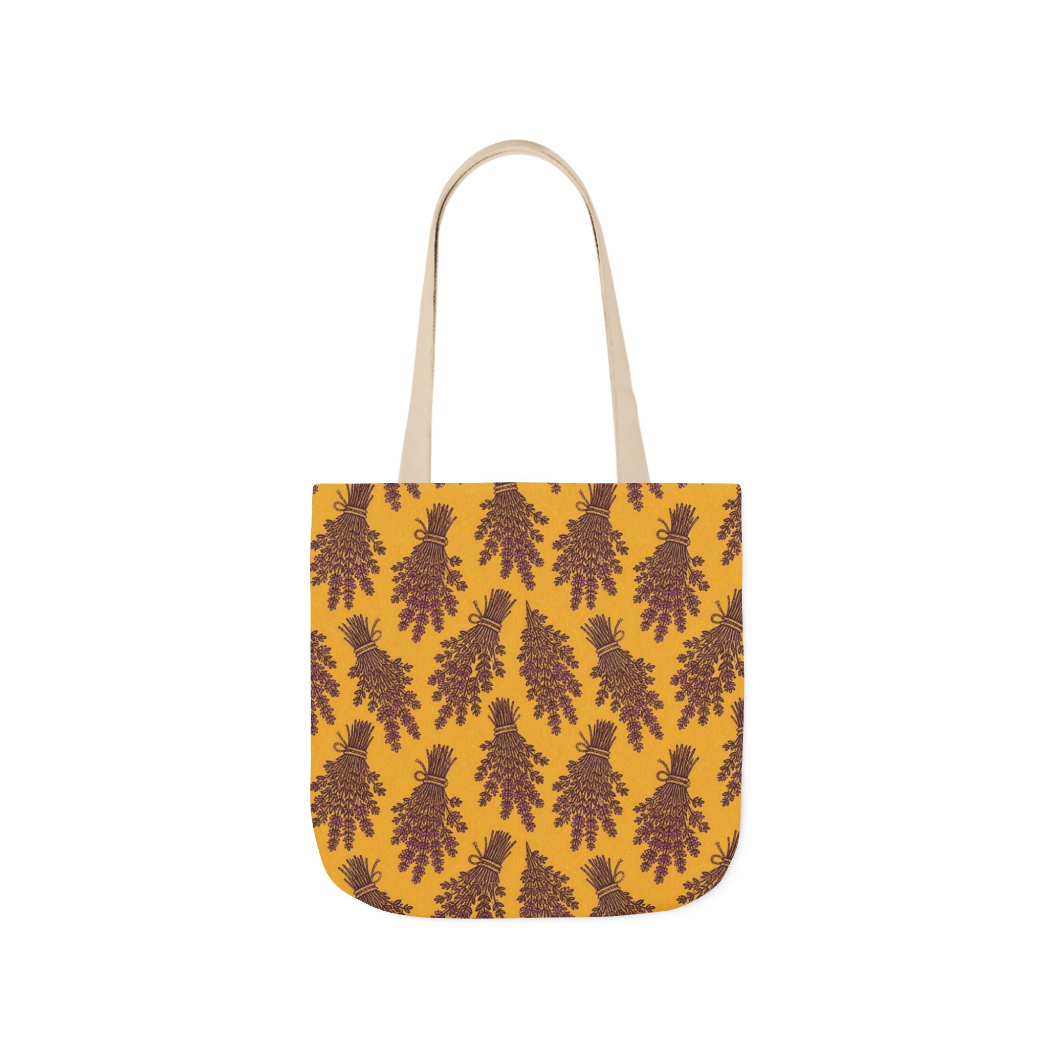 Thyme Bundles Canvas Tote Bag Mediterranean Kitchen Linocut Design Italian Cottagecore Gift