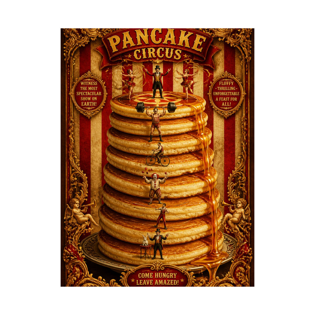 Pancake Stack Platform Wall Art Poster 24×36 Baroque Studio Decor Maximalist Print