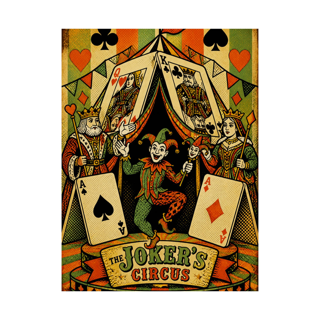 Playing Cards Tent Wall Art Poster 18×24 Pop Art Living Room Decor Maximalist Print