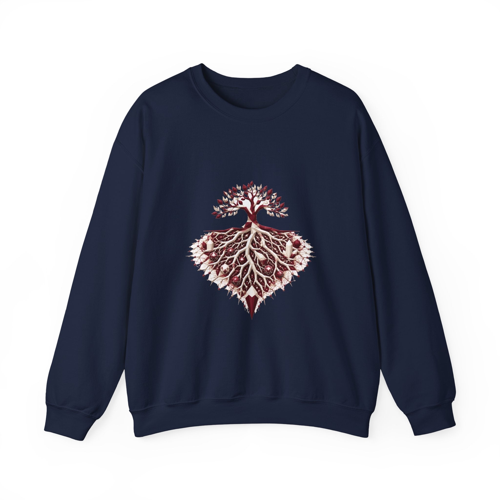Matching Couple Sweatshirt - Ancient Oak & Deep Roots Matching Couple Premium Fleece Sweatshirt Geometric Art His Hers Love Gift - Design B