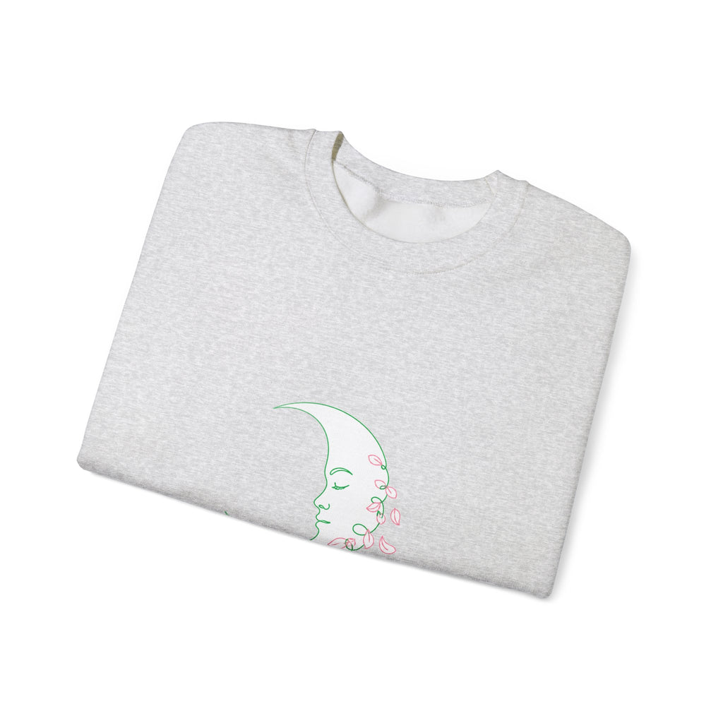 Matching Couple Sweatshirt - Waxing & Waning Moon Matching Couple Crewneck Sweatshirt Minimalist Art His Hers Valentine Gift - Design B