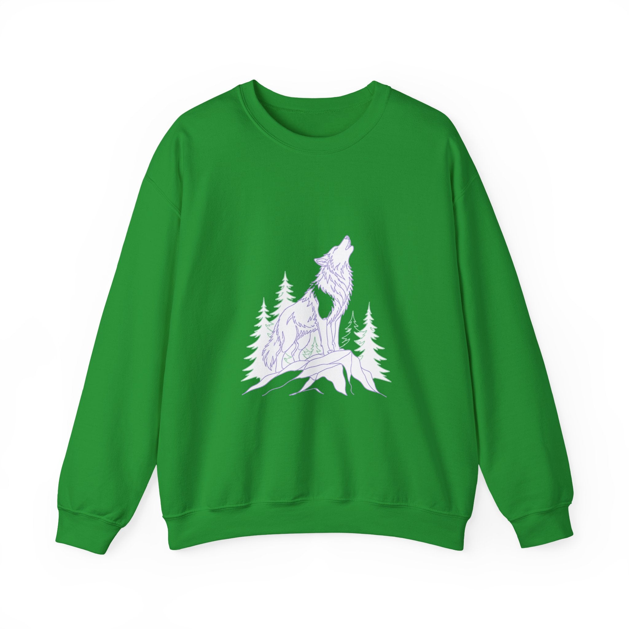 Matching Couple Sweatshirt - Wolf & Dove Matching Couple Premium Fleece Sweatshirt Minimalist Art His Hers Christmas Gift - Design A