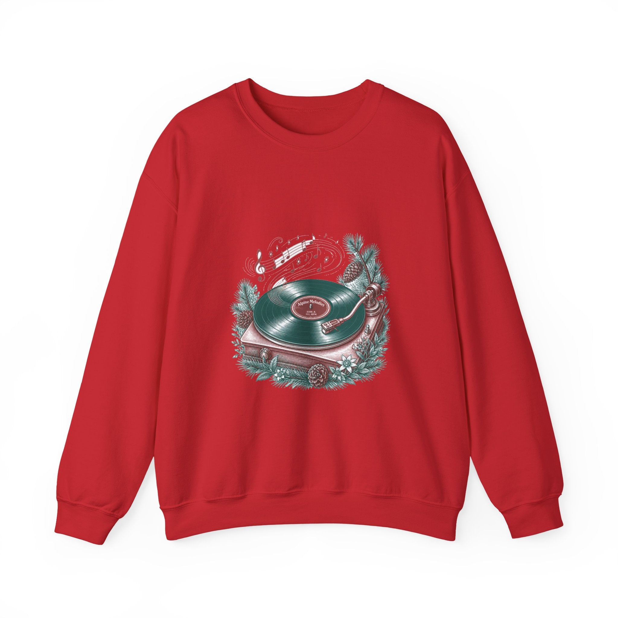 Matching Couple Sweatshirt - Vinyl & Cassette Matching Couple Crewneck Sweatshirt Vintage Art His Hers Wedding Gift - Design A