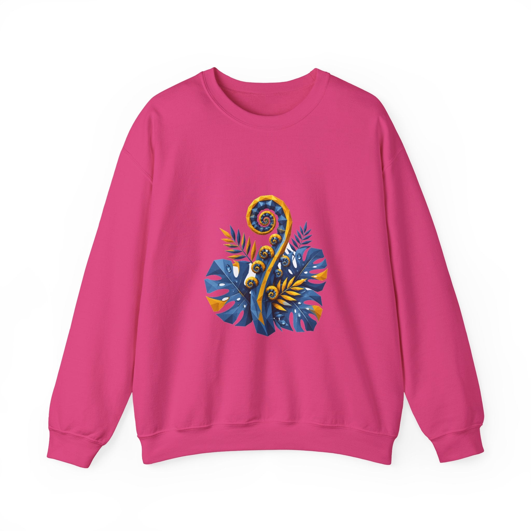 Matching Couple Sweatshirt - Desert & Rainforest Matching Couple Crewneck Sweatshirt Geometric Art His Hers Couple Gift - Design B