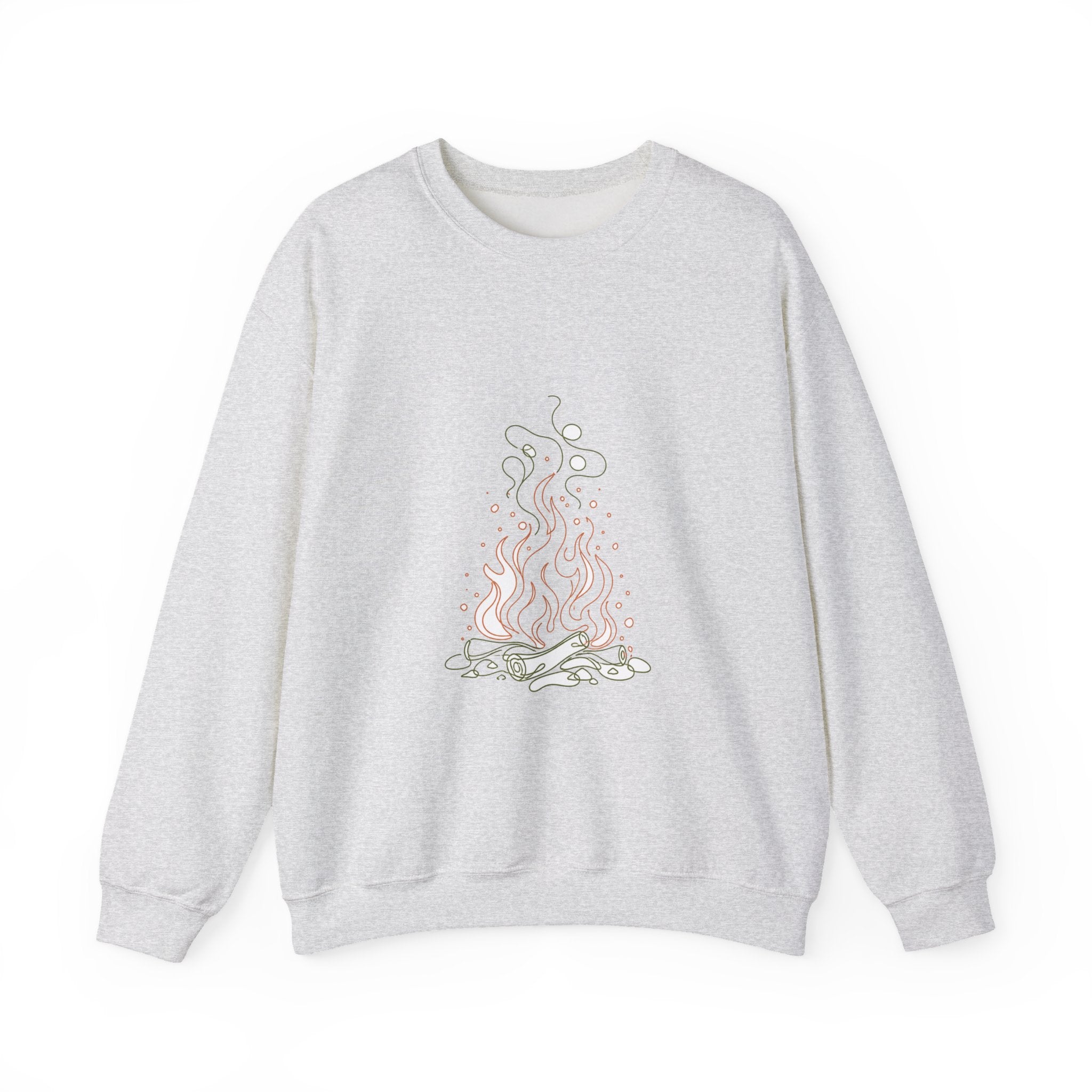 Matching Couple Sweatshirt - Wildfire & Waterfall Matching Couple Comfort Colors Crew Minimalist Art His Hers Christmas Gift - Design A