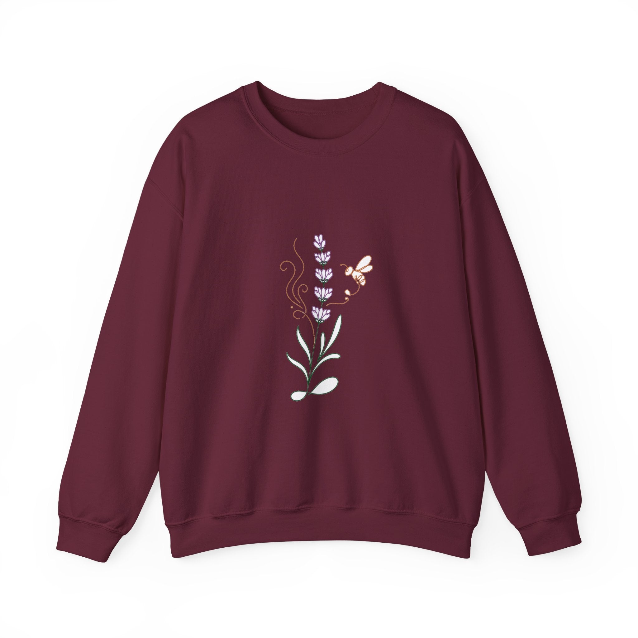Matching Couple Sweatshirt - Lavender & Thistle Matching Couple Crewneck Sweatshirt Minimalist Art His Hers Valentine Gift - Design A