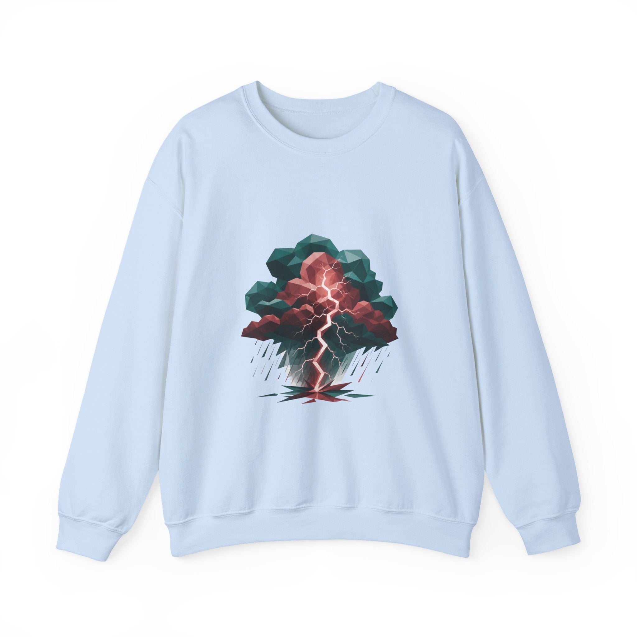 Matching Couple Sweatshirt - Storm & Rainbow Matching Couple Crewneck Sweatshirt Geometric Art His Hers Couple Gift - Design A