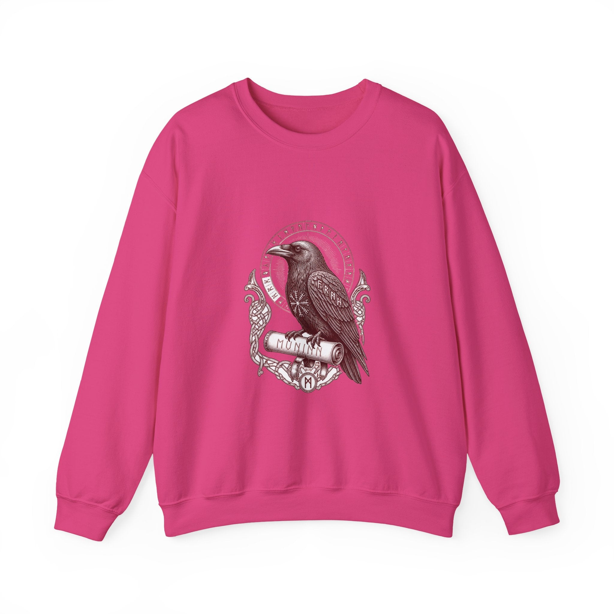 Matching Couple Sweatshirt - Huginn & Muninn Matching Couple Premium Fleece Sweatshirt Vintage Art His Hers Honeymoon Gift - Design B