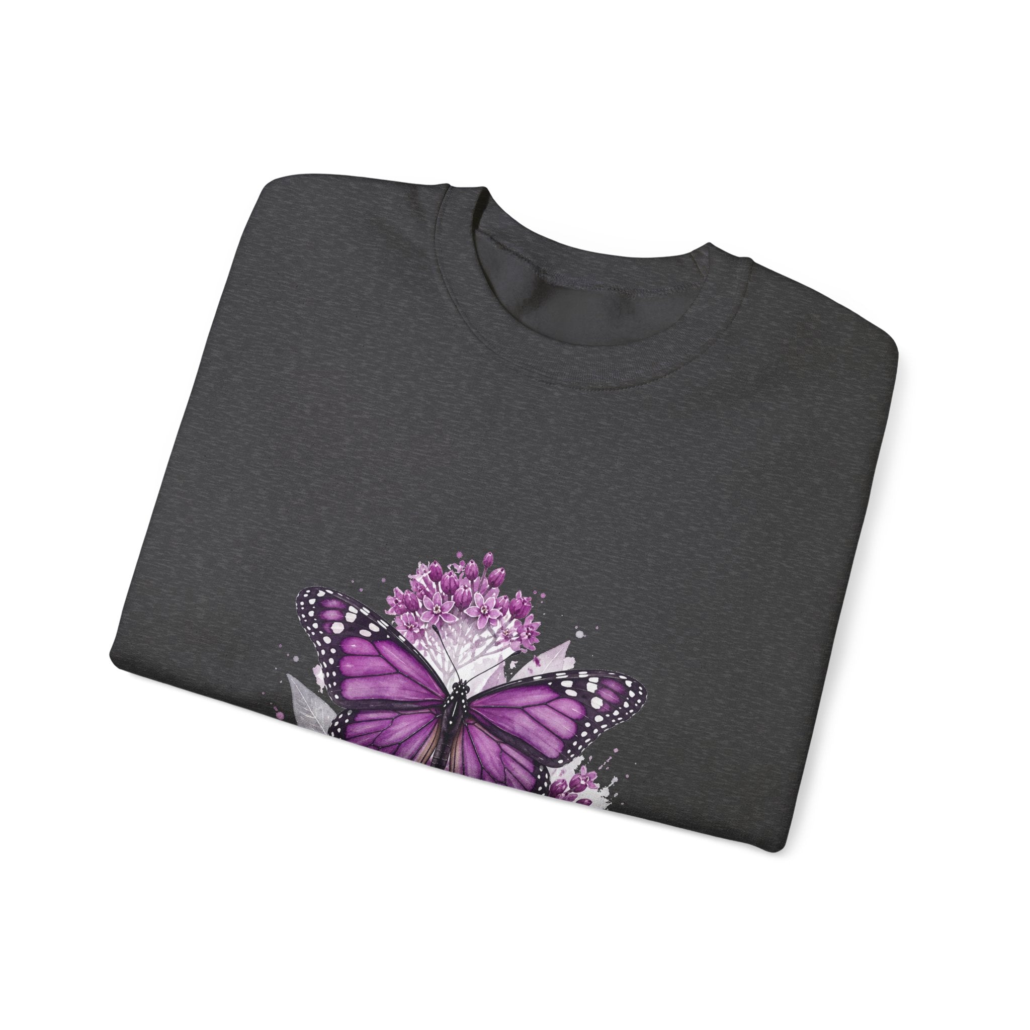 Matching Couple Sweatshirt - Butterfly & Moth Matching Couple Premium Fleece Sweatshirt Watercolor Art His Hers Birthday Gift - Design A