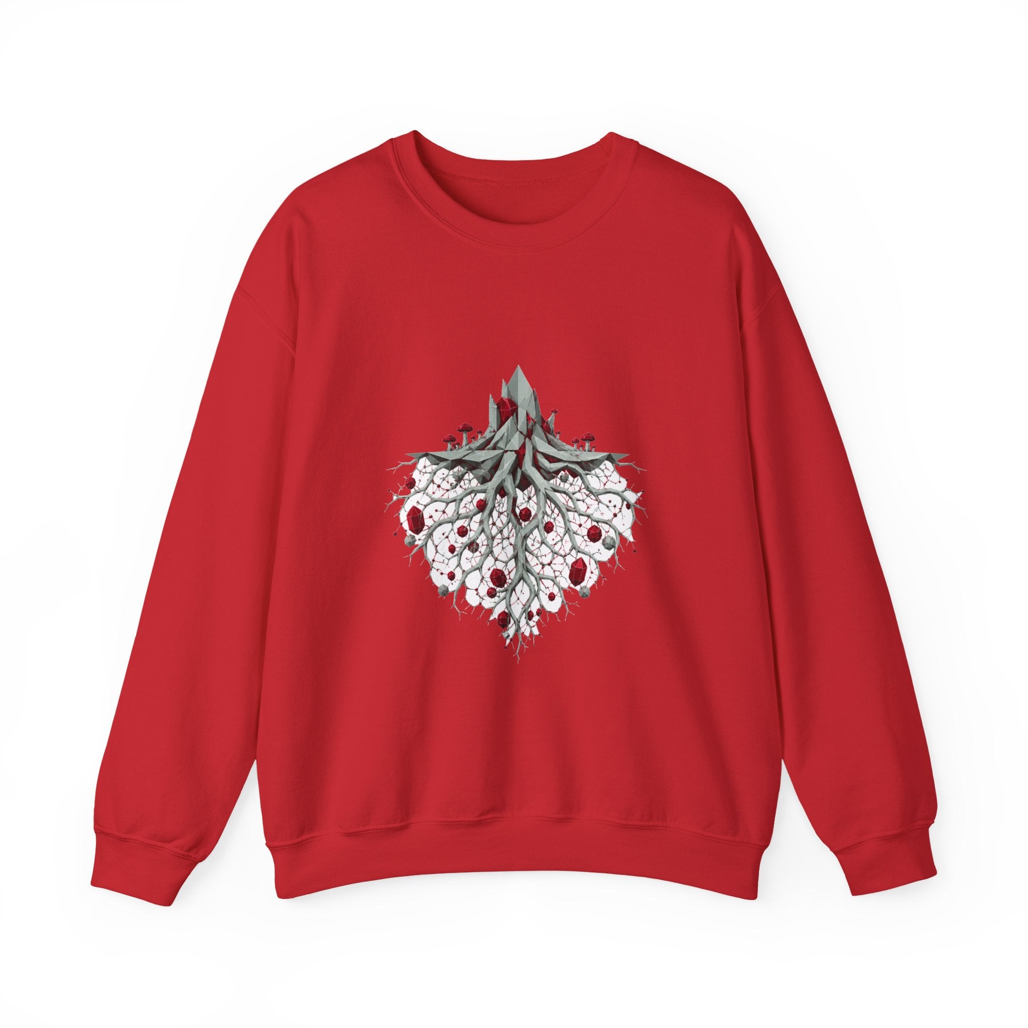 Matching Couple Sweatshirt - Ancient Oak & Deep Roots Matching Couple Comfort Colors Crew Geometric Art His Hers Love Gift - Design B