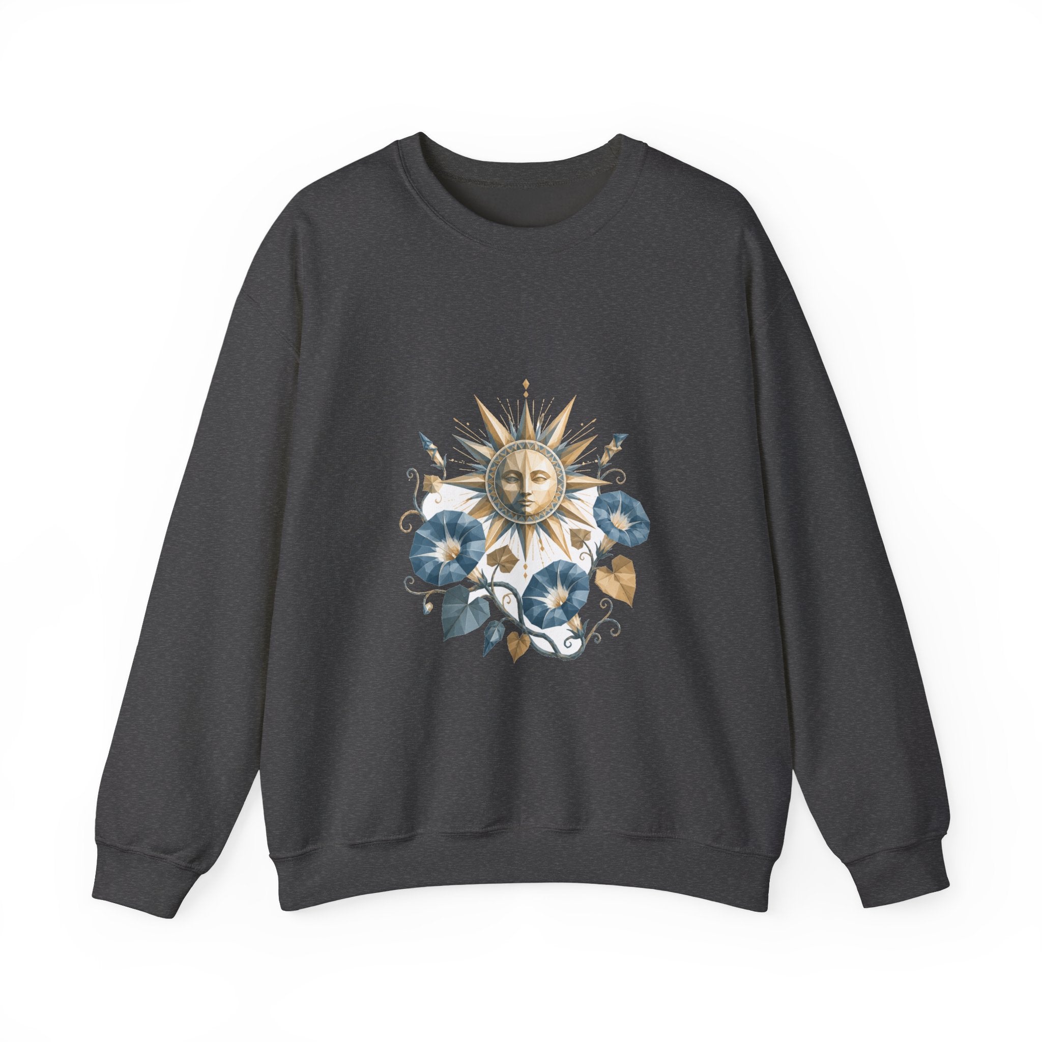 Matching Couple Sweatshirt - Sun & Moon Matching Couple Crewneck Sweatshirt Geometric Art His Hers Couple Gift - Design B