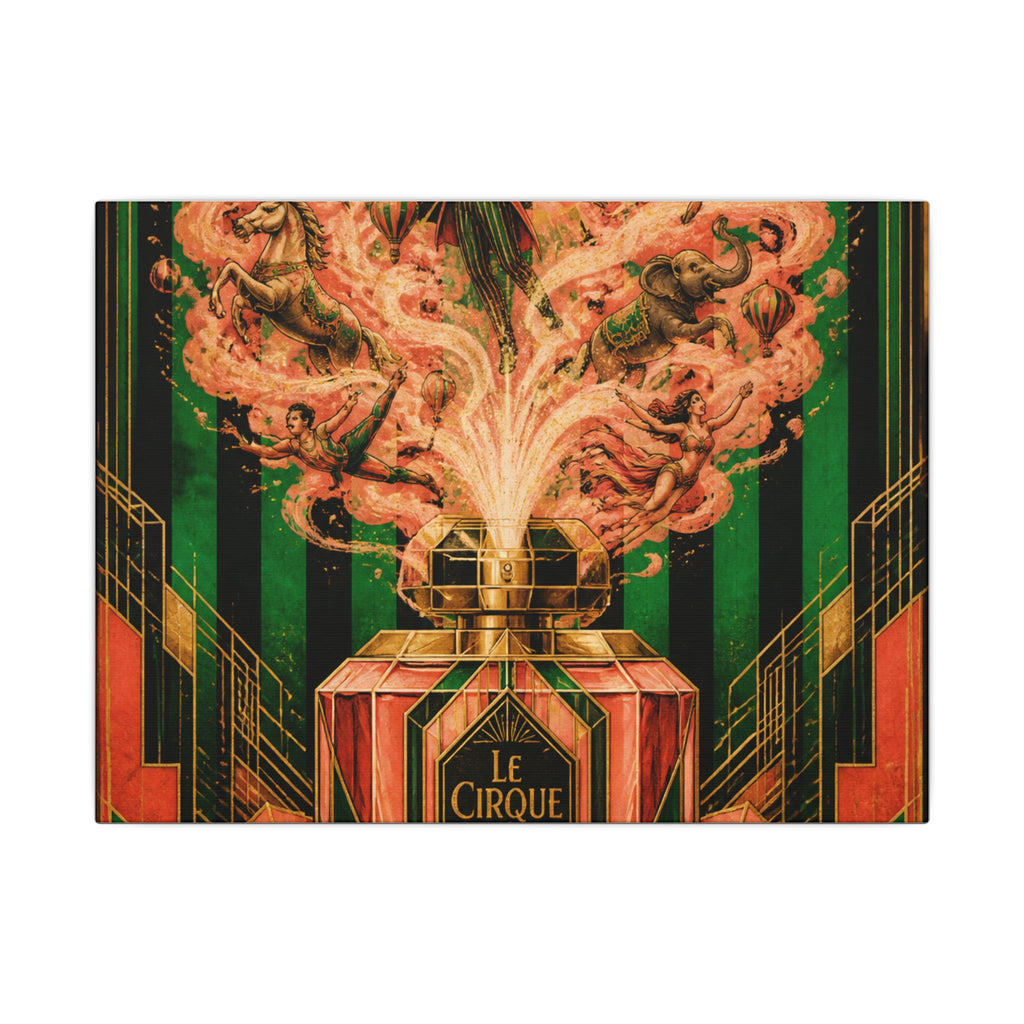 Perfume Bottle Fountain Wall Art Canvas 16×20 Art Deco Entryway Decor Maximalist Print