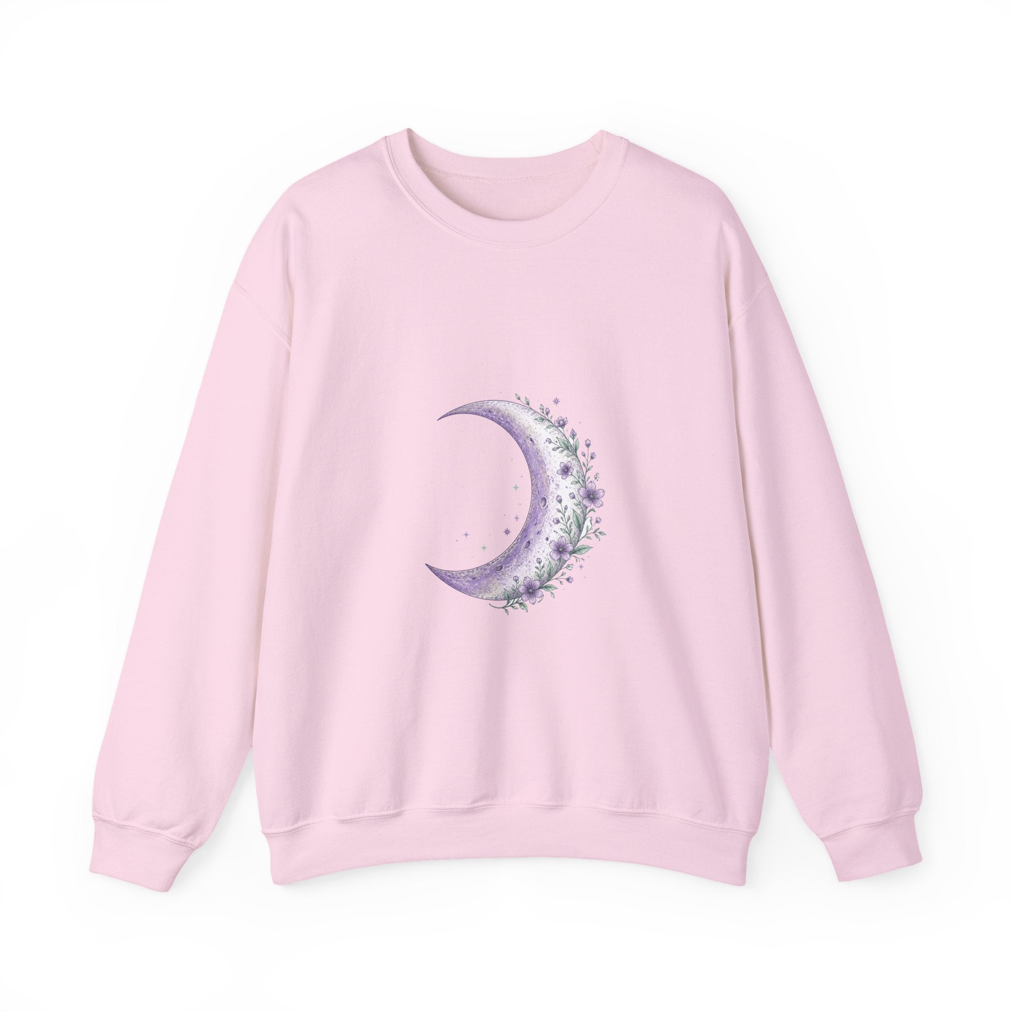 Matching Couple Sweatshirt - Waxing & Waning Moon Matching Couple Comfort Colors Crew Hand-Drawn Art His Hers Anniversary Gift - Design A