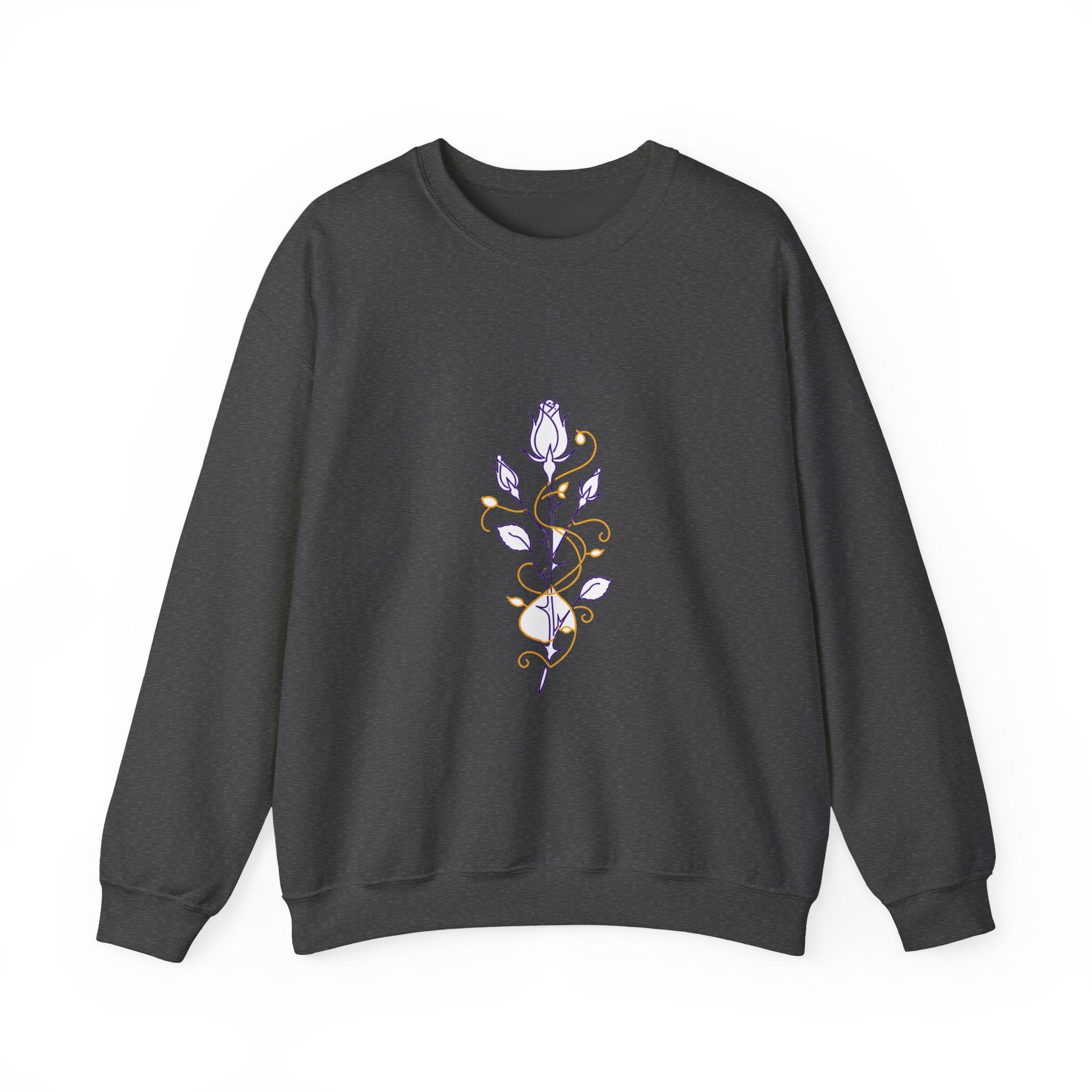 Matching Couple Sweatshirt - Rose & Thorn Matching Couple Premium Fleece Sweatshirt Minimalist Art His Hers Christmas Gift - Design B