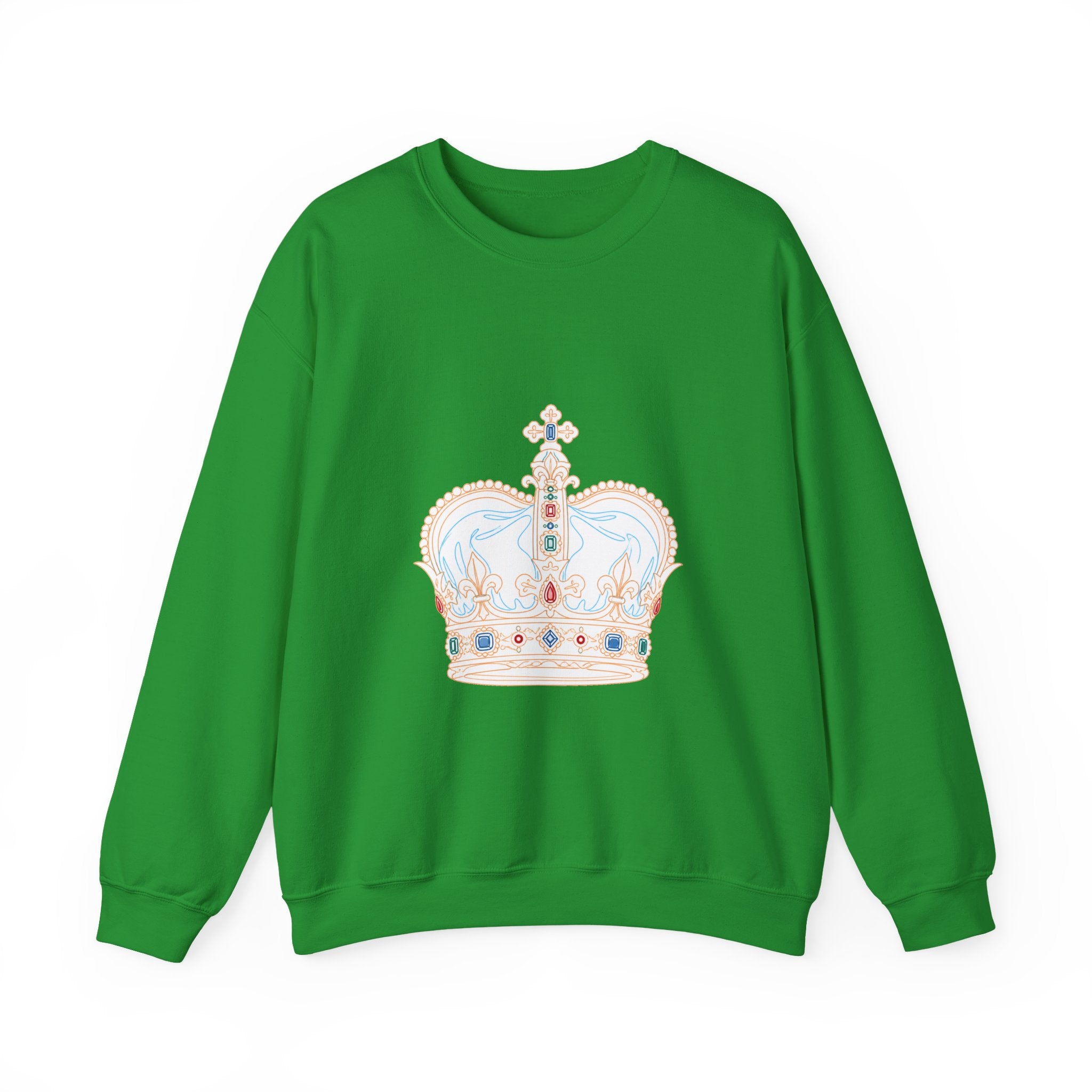 Matching Couple Sweatshirt - Crown & Shield Matching Couple Comfort Colors Crew Minimalist Art His Hers Christmas Gift - Design A