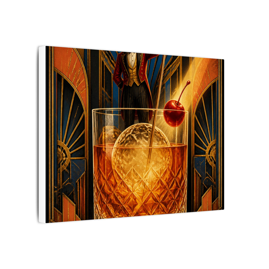 Old Fashioned Ringmaster Wall Art Canvas 24×36 Art Deco Bar Area Decor Maximalist Print