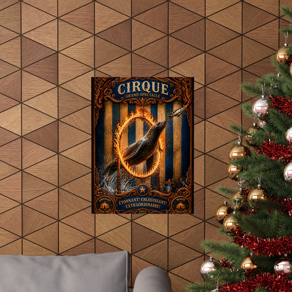 Seal Fire Hoop Wall Art Poster 18×24 Baroque Home Office Decor Maximalist Print