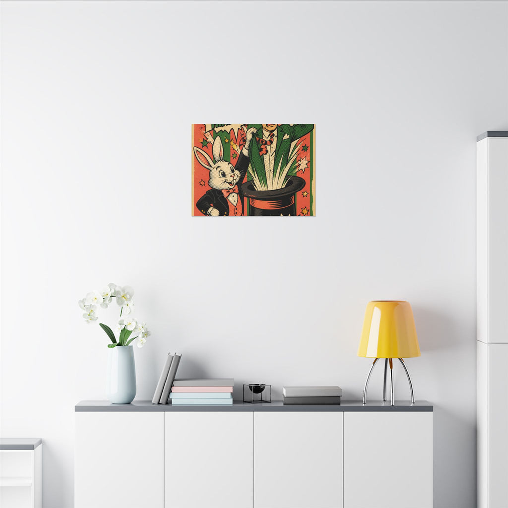 Magic Hat Rabbit Wall Art Canvas 16×20 Pop Art Living Room Decor Maximalist Print