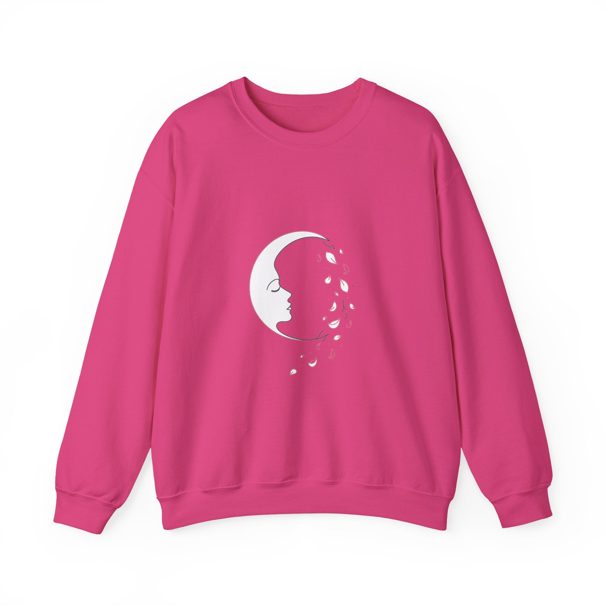Matching Couple Sweatshirt - Waxing & Waning Moon Matching Couple Comfort Colors Crew Minimalist Art His Hers Christmas Gift - Design B