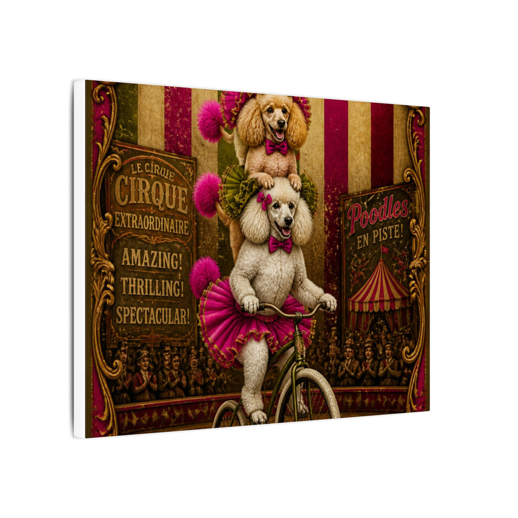 Poodle Stack Bicycle Wall Art Canvas 24×36 Baroque Studio Decor Maximalist Print