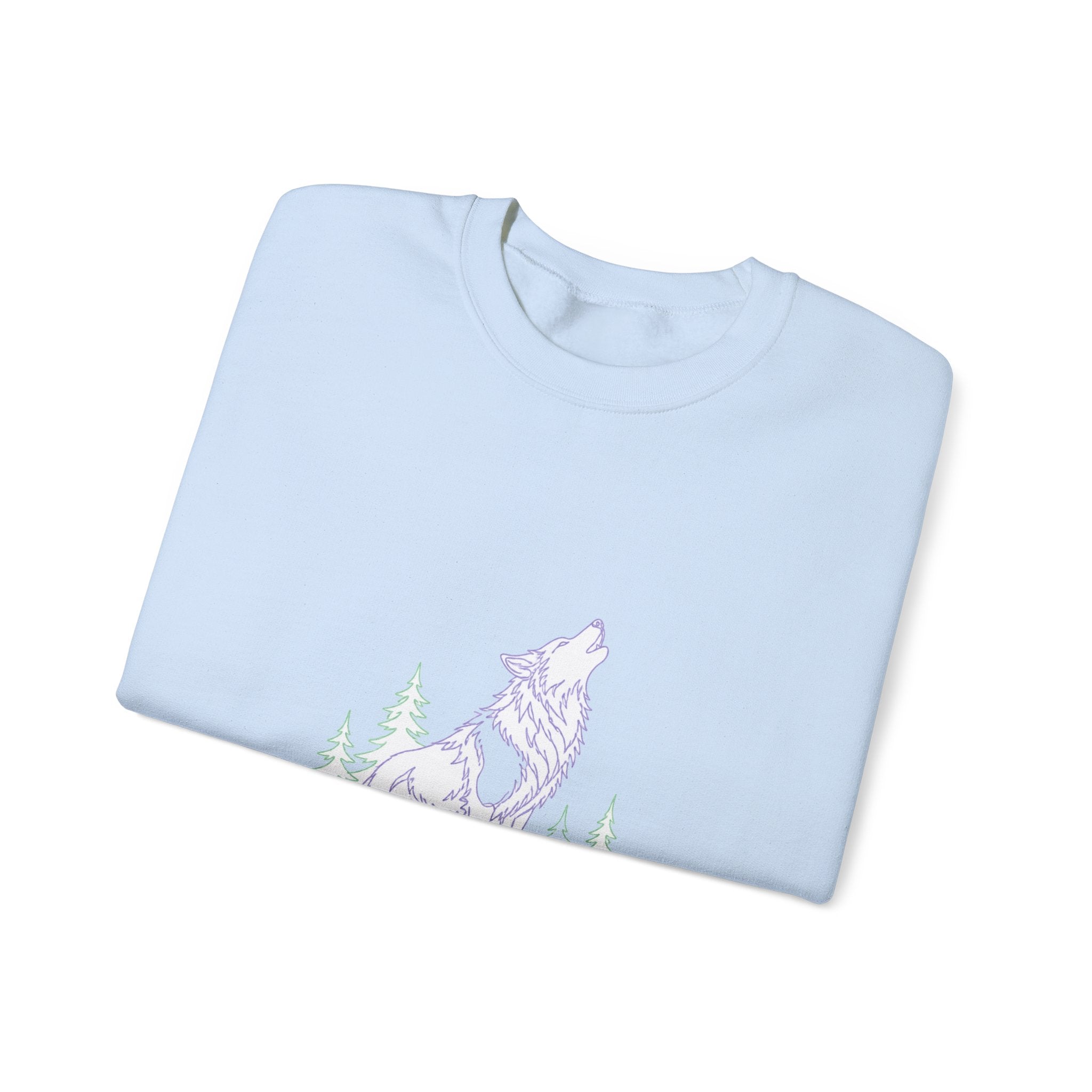 Matching Couple Sweatshirt - Wolf & Dove Matching Couple Premium Fleece Sweatshirt Minimalist Art His Hers Christmas Gift - Design A