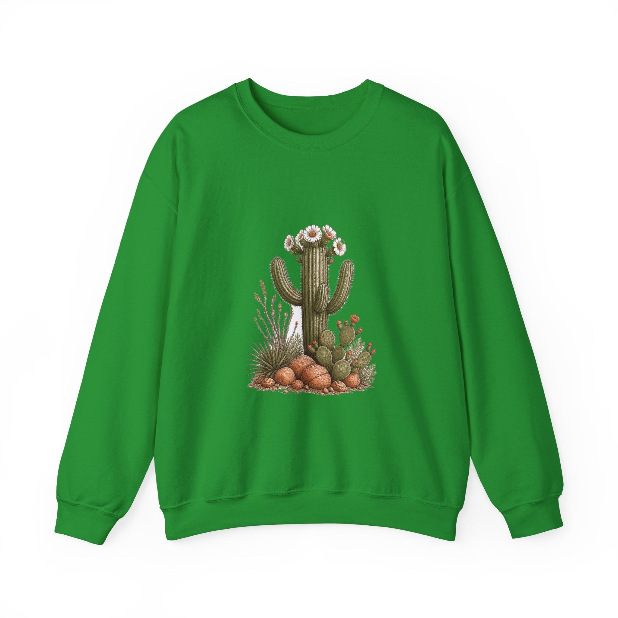 Matching Couple Sweatshirt - Desert & Rainforest Matching Couple Crewneck Sweatshirt Hand-Drawn Art His Hers Best Friend Gift - Design A