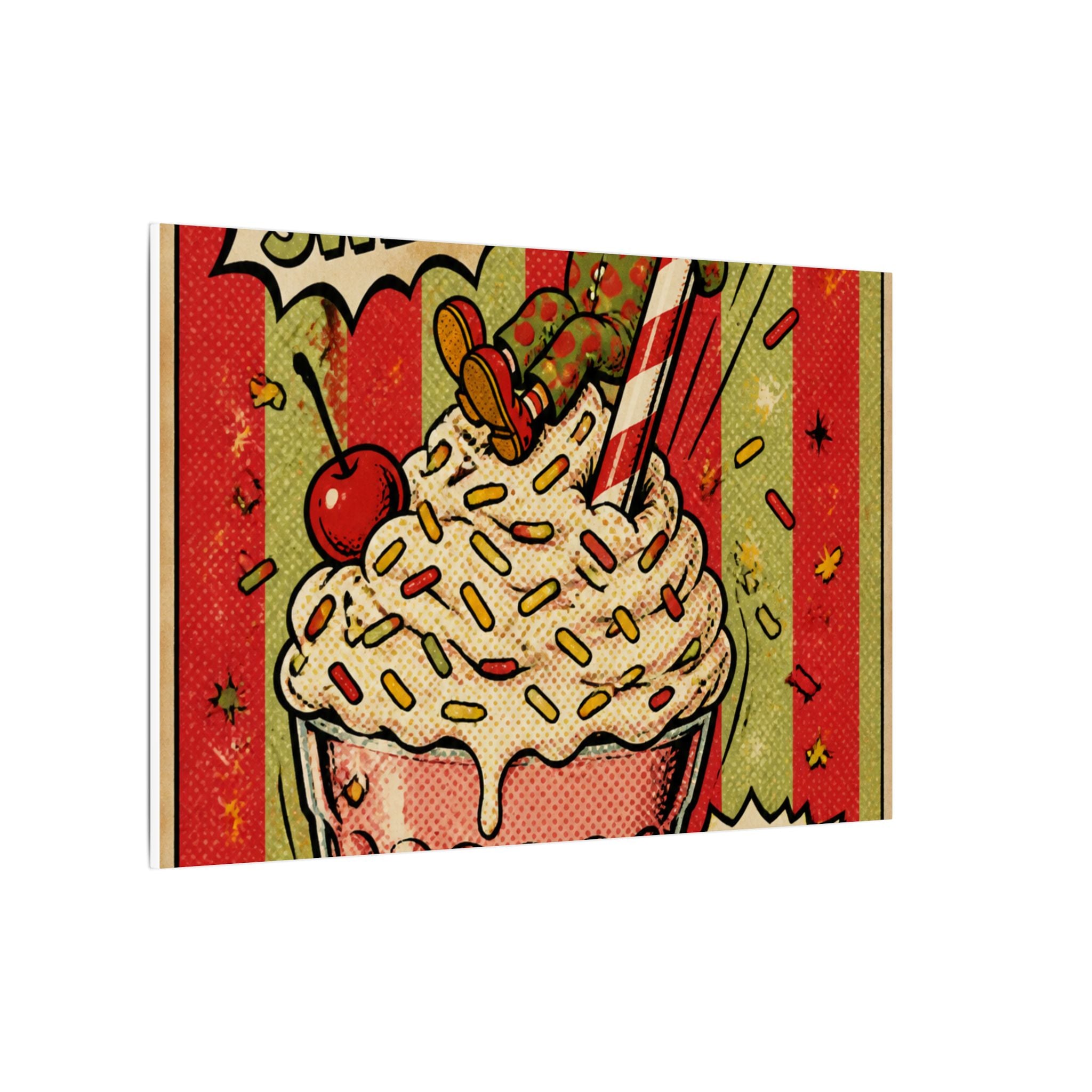 Milkshake Slide Clown Wall Art Canvas 16×20 Pop Art Living Room Decor Maximalist Print