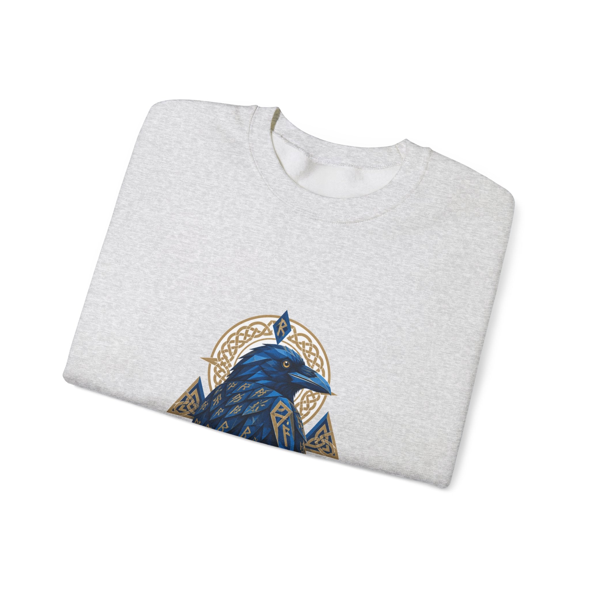 Matching Couple Sweatshirt - Huginn & Muninn Matching Couple Crewneck Sweatshirt Geometric Art His Hers Couple Gift - Design A