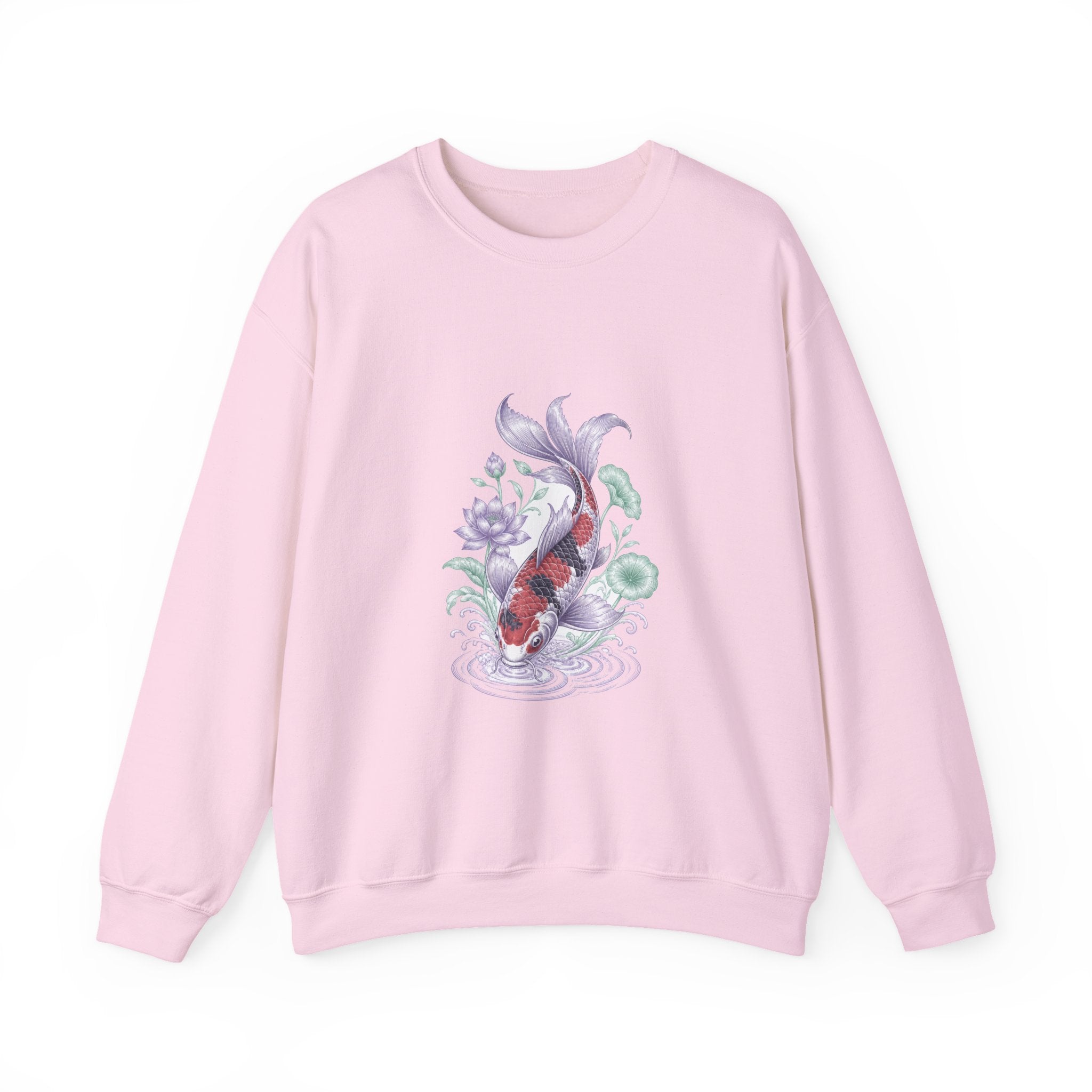 Matching Couple Sweatshirt - Koi Fish Yin Yang Matching Couple Crewneck Sweatshirt Vintage Art His Hers Wedding Gift - Design B
