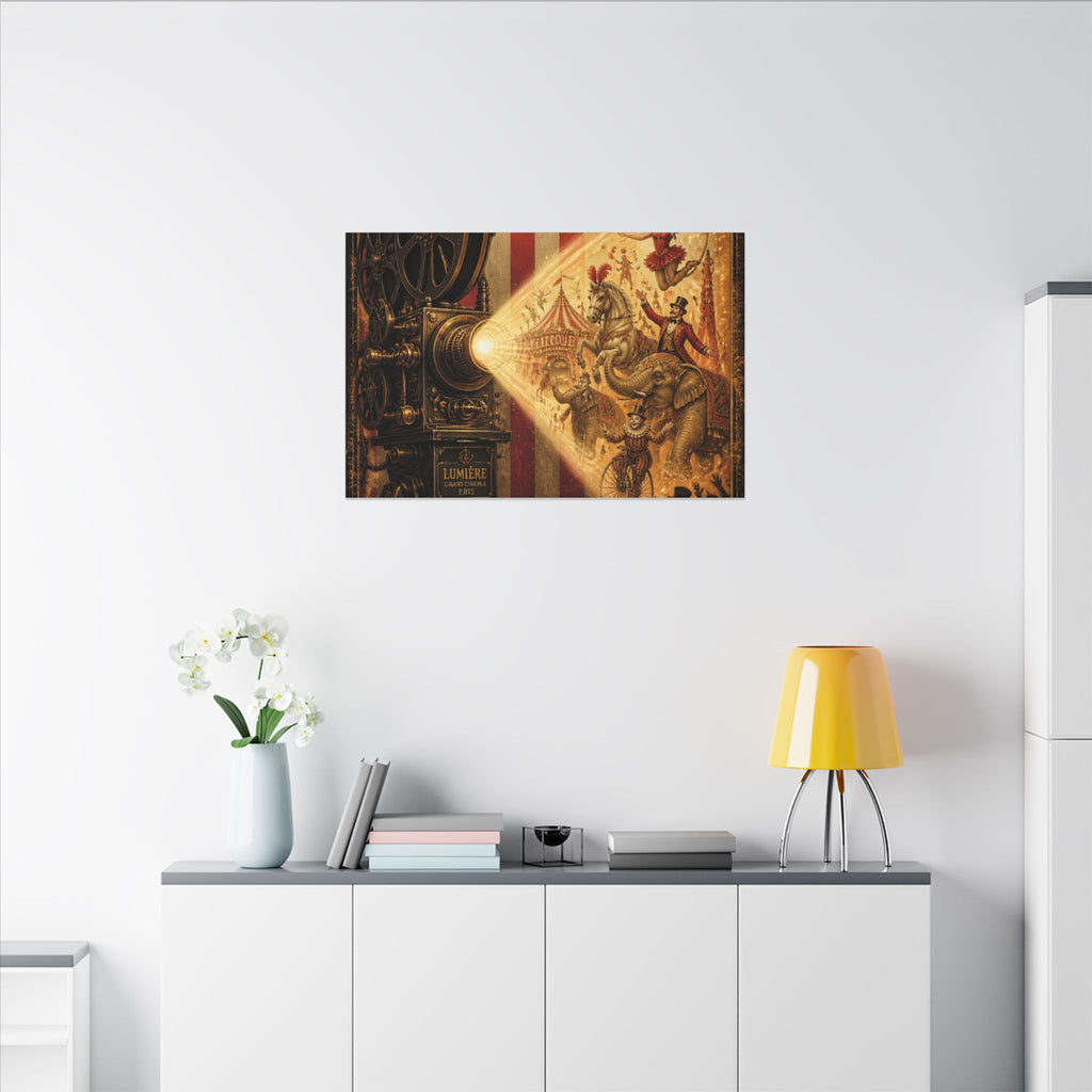 Film Camera Projector Show Wall Art Canvas 24×36 Baroque Studio Decor Maximalist Print