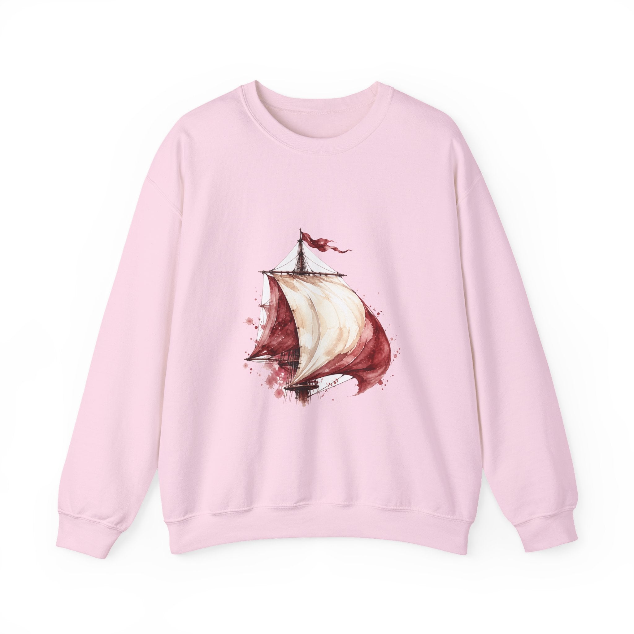 Matching Couple Sweatshirt - Anchor & Sail Matching Couple Comfort Colors Crew Watercolor Art His Hers Birthday Gift - Design B