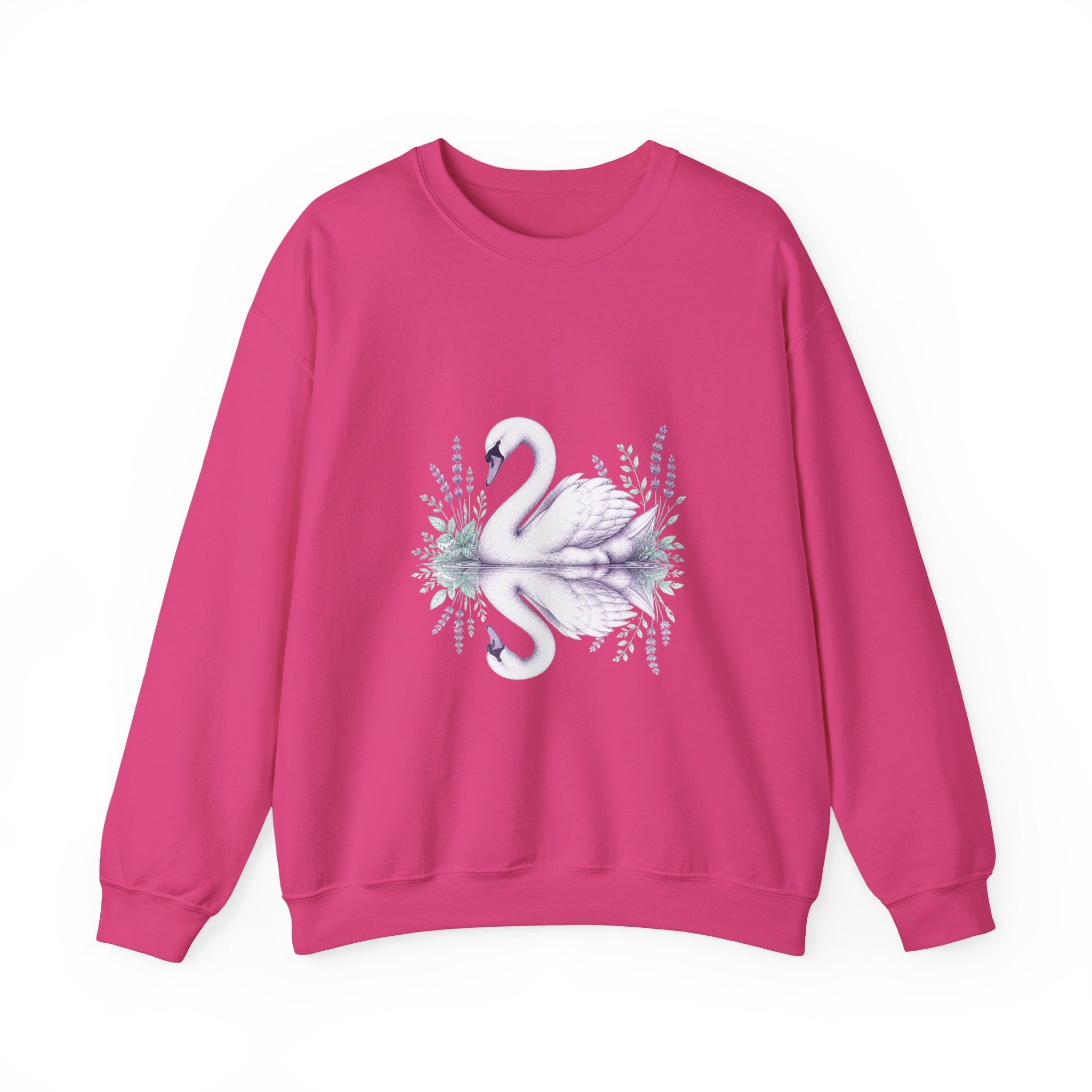 Matching Couple Sweatshirt - Raven & Swan Matching Couple Comfort Colors Crew Hand-Drawn Art His Hers Anniversary Gift - Design B