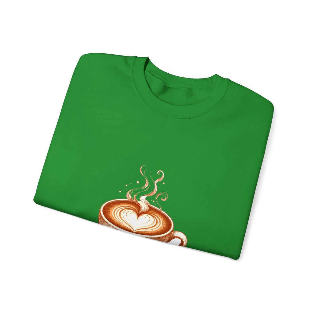 Matching Couple Sweatshirt - Coffee & Tea Matching Couple Crewneck Sweatshirt Hand-Drawn Art His Hers Best Friend Gift - Design A