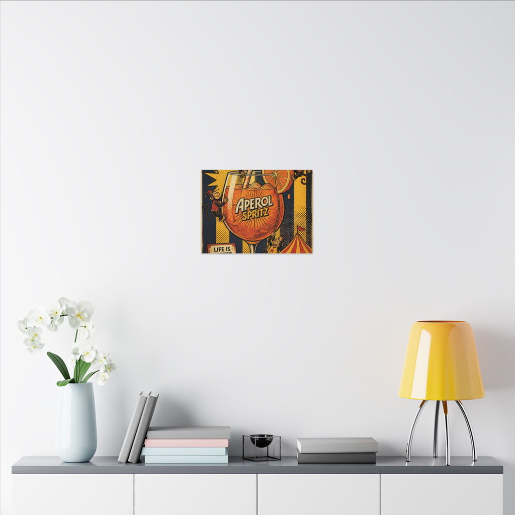 Aperol Spritz Monkeys Wall Art Canvas 24×36 Pop Art Restaurant Decor Maximalist Print