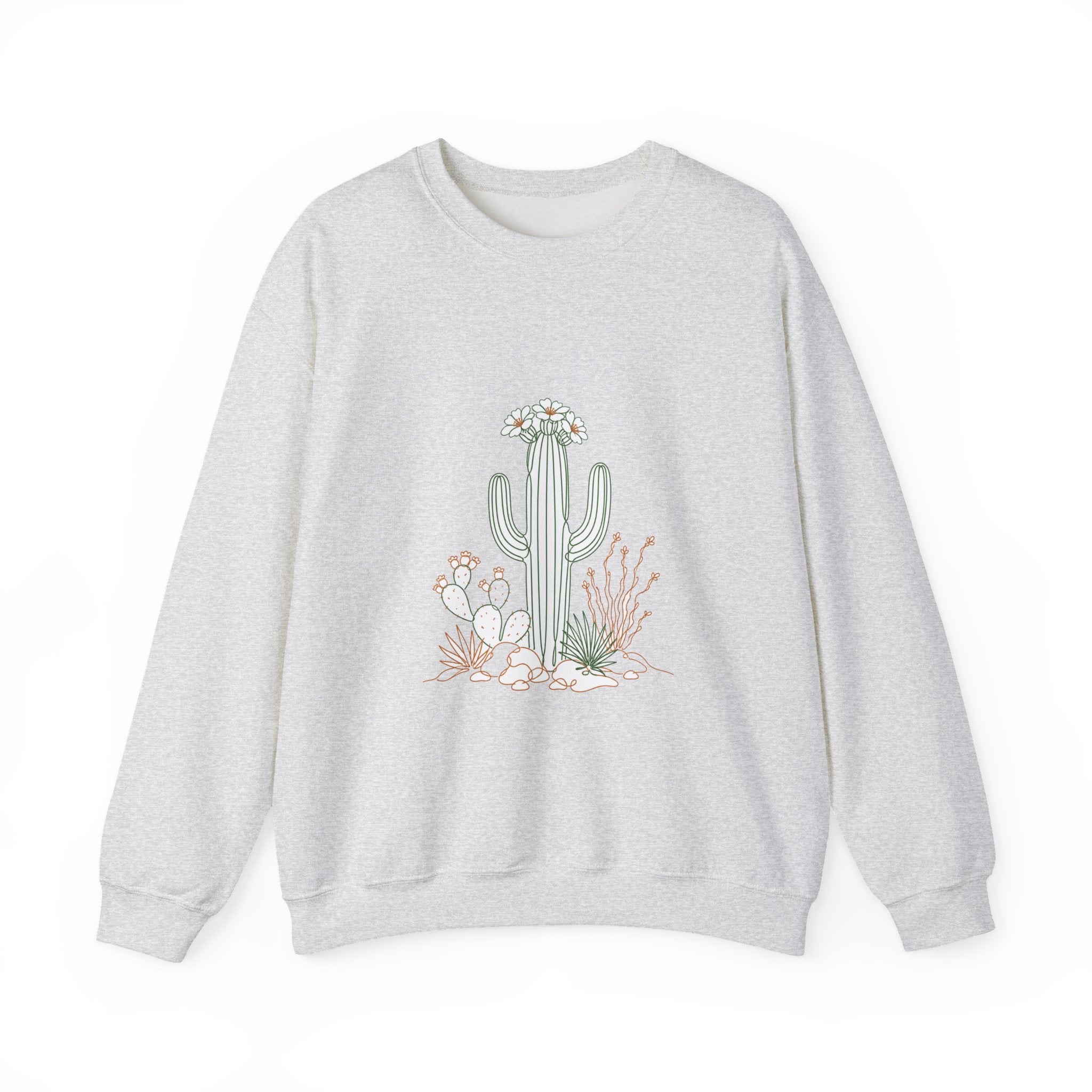 Matching Couple Sweatshirt - Desert & Rainforest Matching Couple Crewneck Sweatshirt Minimalist Art His Hers Valentine Gift - Design A