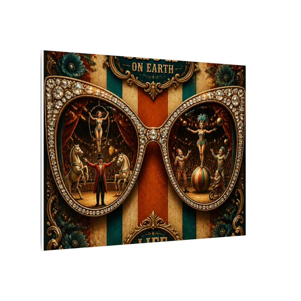 Sunglasses Circus Ring Wall Art Canvas 16×20 Baroque Home Office Decor Maximalist Print