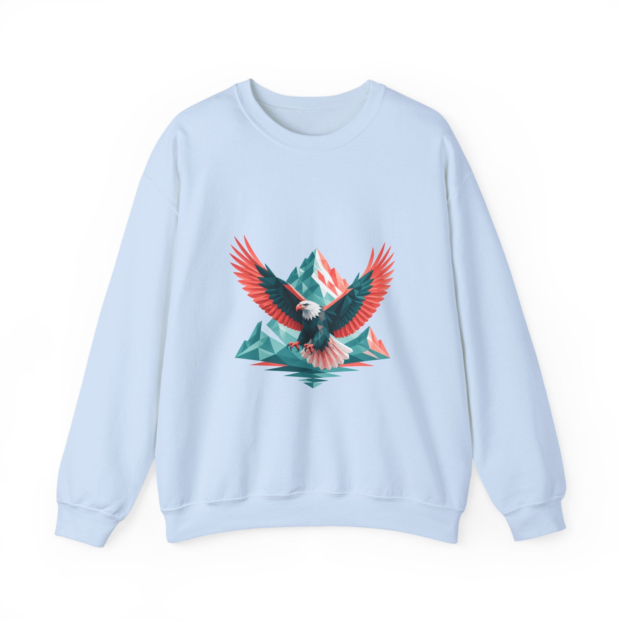 Matching Couple Sweatshirt - Eagle & Whale Matching Couple Comfort Colors Crew Geometric Art His Hers Love Gift - Design A