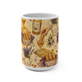 Biscotti & Vin Santo 15oz Ceramic Mug Mediterranean Kitchen Watercolor Design Italian Cottagecore Gift