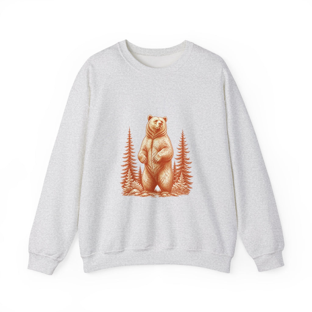 Matching Couple Sweatshirt - Bear & Deer Matching Couple Crewneck Sweatshirt Hand-Drawn Art His Hers Best Friend Gift - Design A