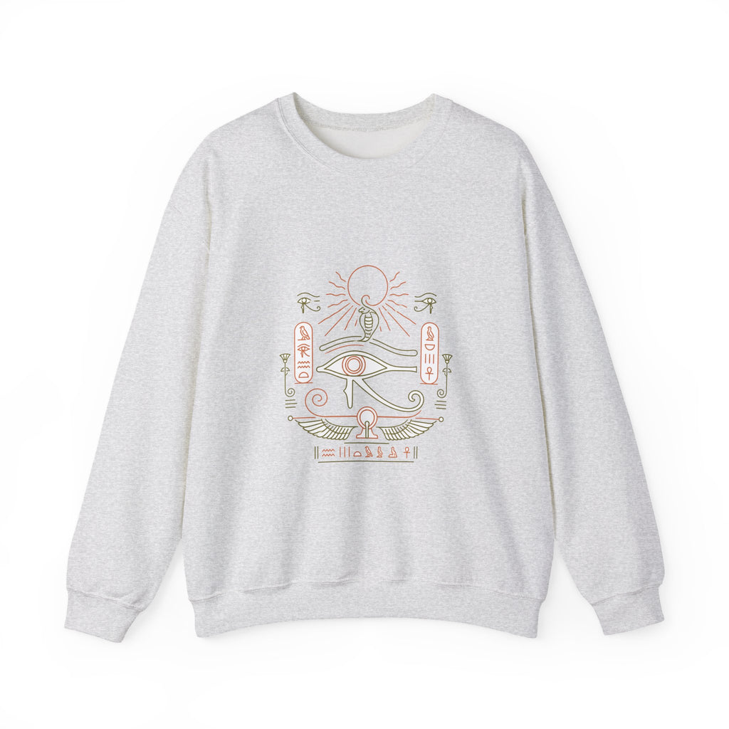 Matching Couple Sweatshirt - Eye of Ra & Horus Matching Couple Premium Fleece Sweatshirt Minimalist Art His Hers Christmas Gift - Design A